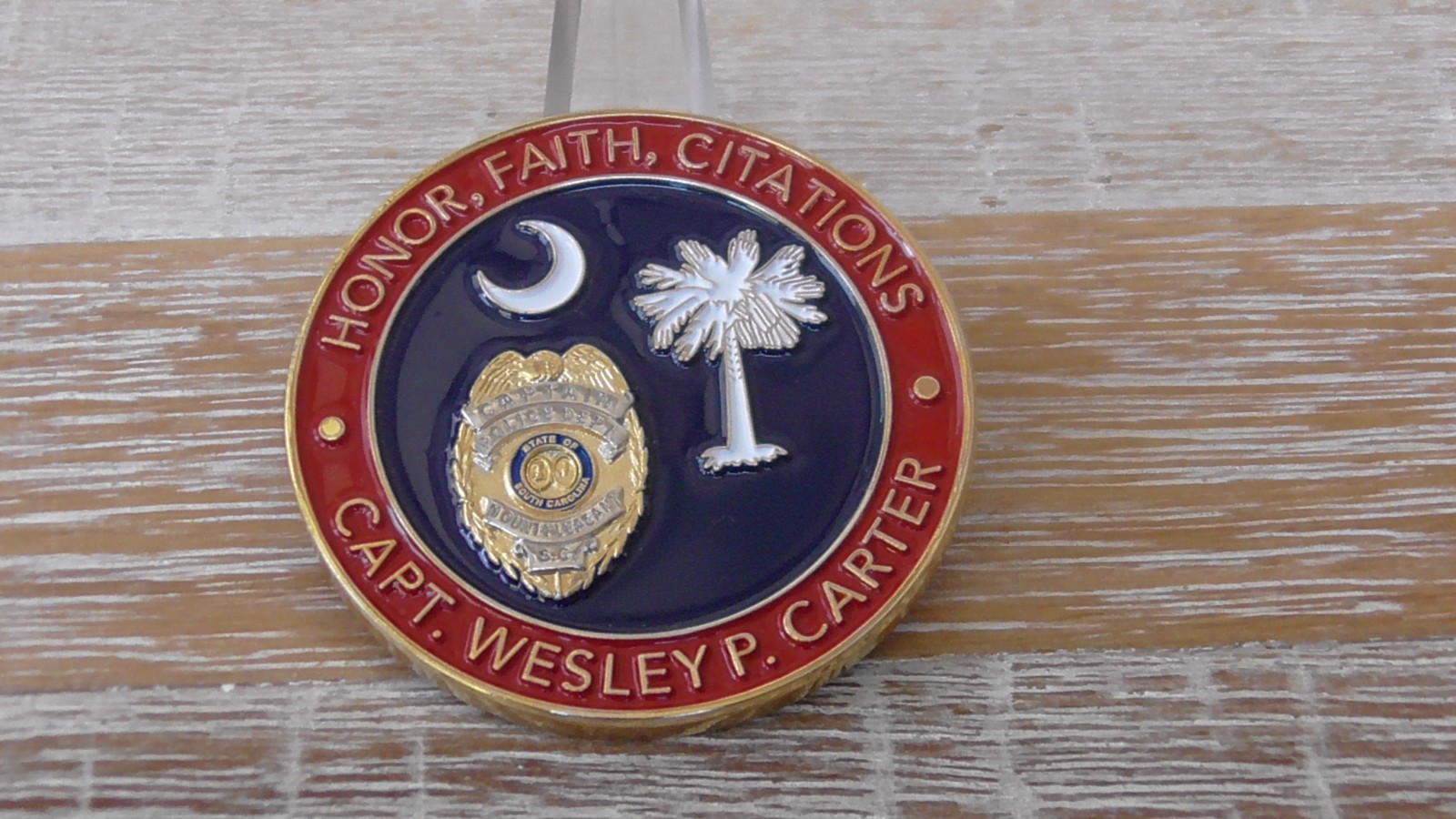 Mount Pleasant Police Department SC Captains Challenge Coin #G266 Mount Pleasant Police Department SC Captains Challenge Coin #G266