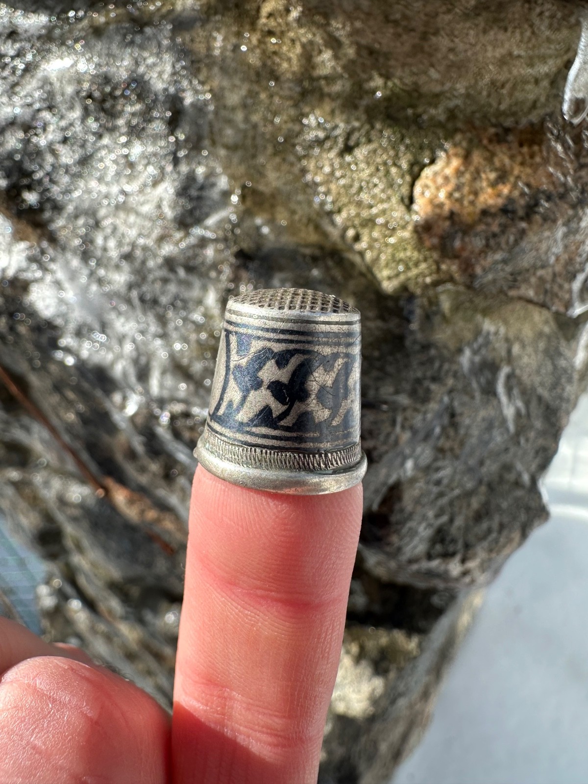 Vintage Silver Thimble for Seitching Kubachi 875 sample USSR Vintage Silver Thimble for Seitching Kubachi 875 sample USSR