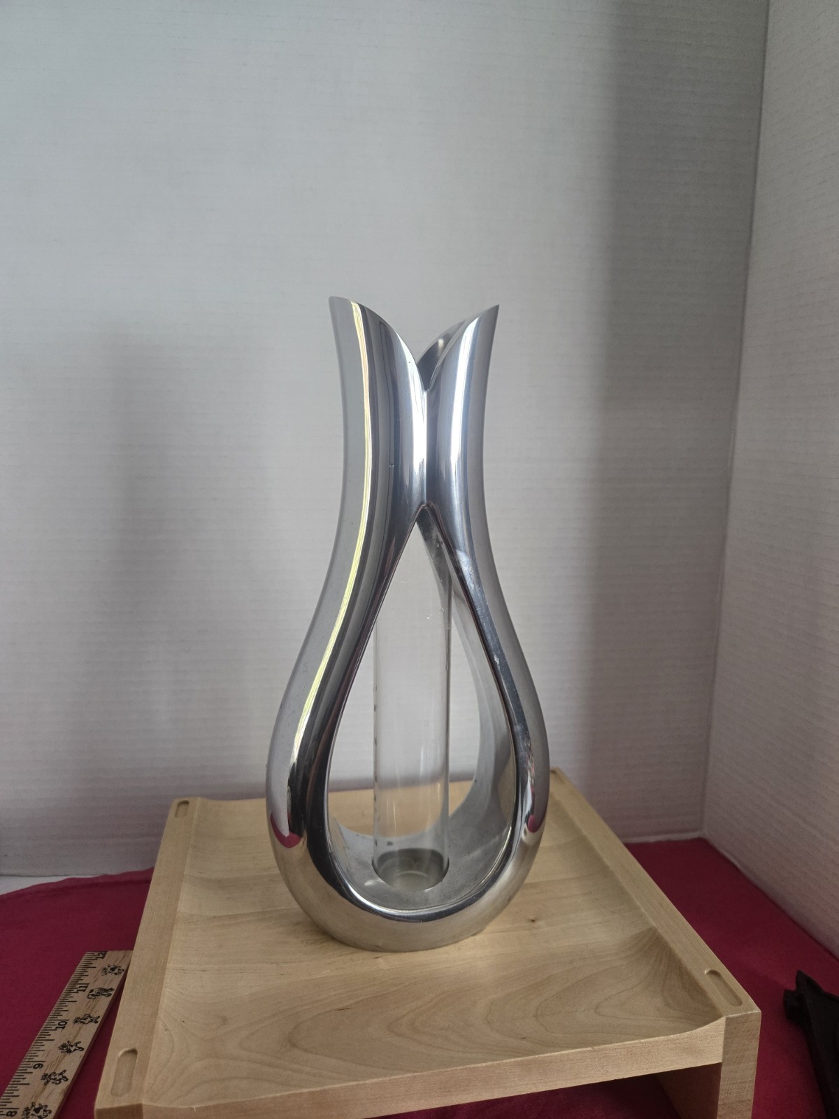 Great Nambe Teardrop Bud Vase (Model MT0388) Designed By Steve Cozzolino In 2009 Great Nambe Teardrop Bud Vase (Model MT0388) Designed By Steve Cozzolino In 2009