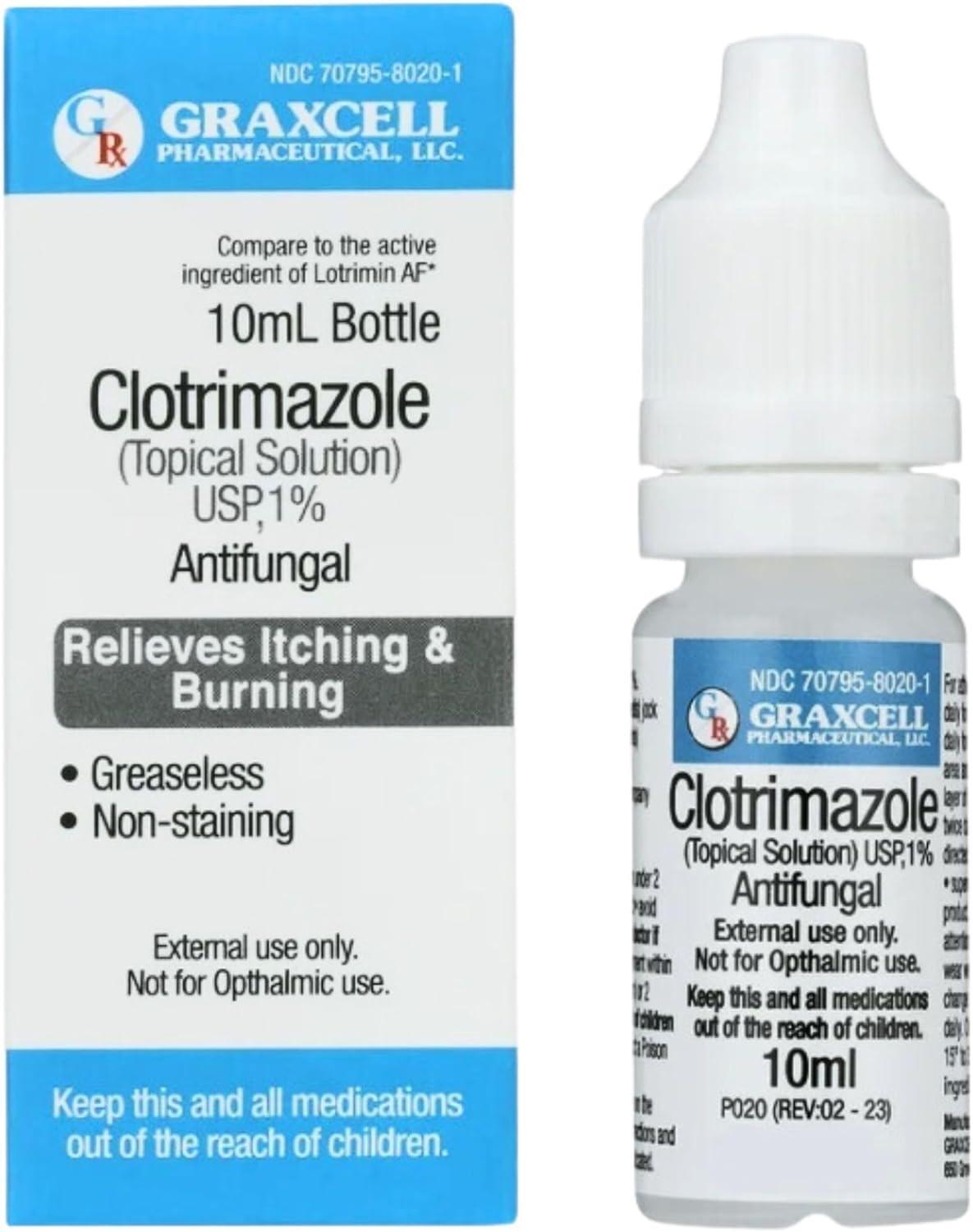 Clotrimazole 1% Antifungal Topical Solution | Fast-acting Relief for Athlete's F