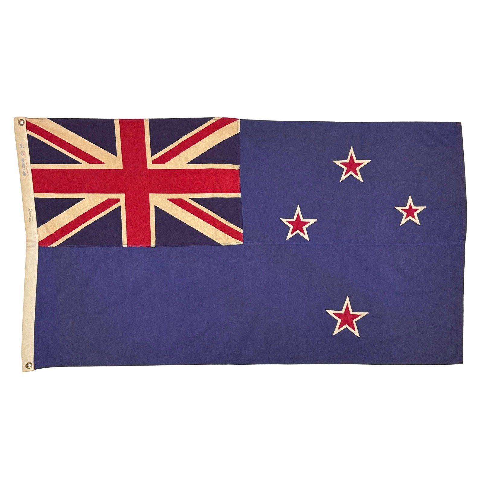 Vintage Cotton New Zealand Flag Cloth Union Jack Textile Art Decor Sewn Stars Vintage Cotton New Zealand Flag Cloth Union Jack Textile Art Decor Sewn Stars