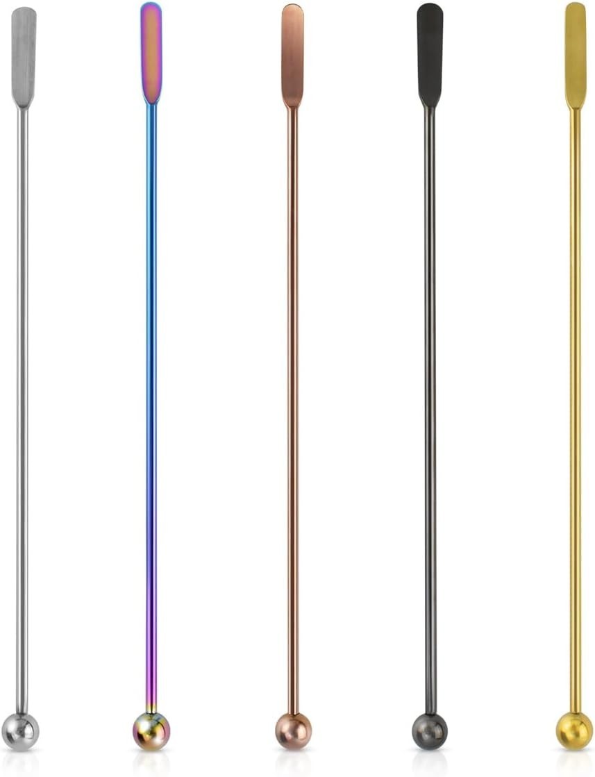 Coffee Stick Stainless Steel Swizzle Stick Reusable Metal Stir Sticks Cocktail C