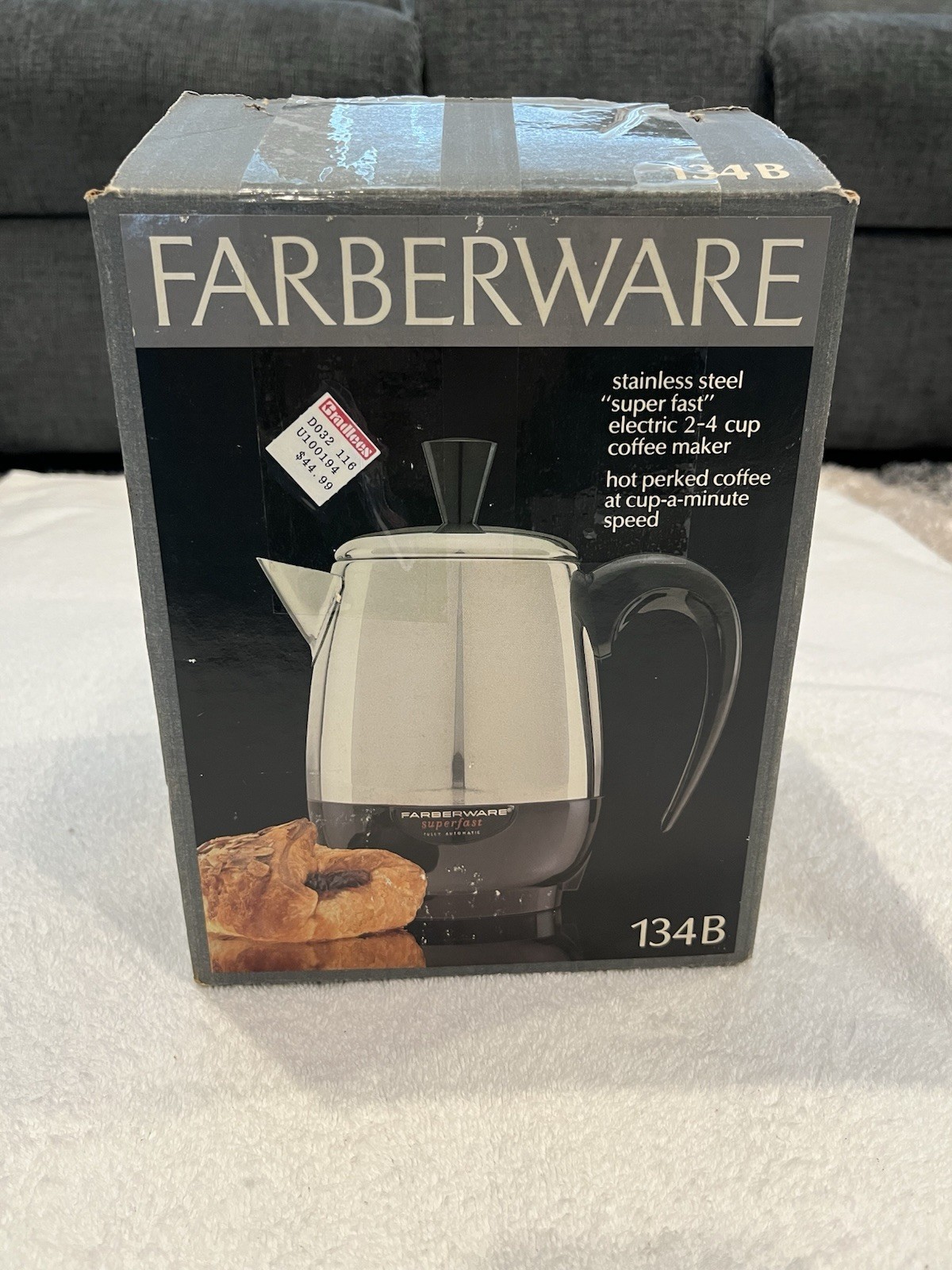 Vintage New Open Box Farberware SuperFast Percolator Model 134B 2-4 Cup