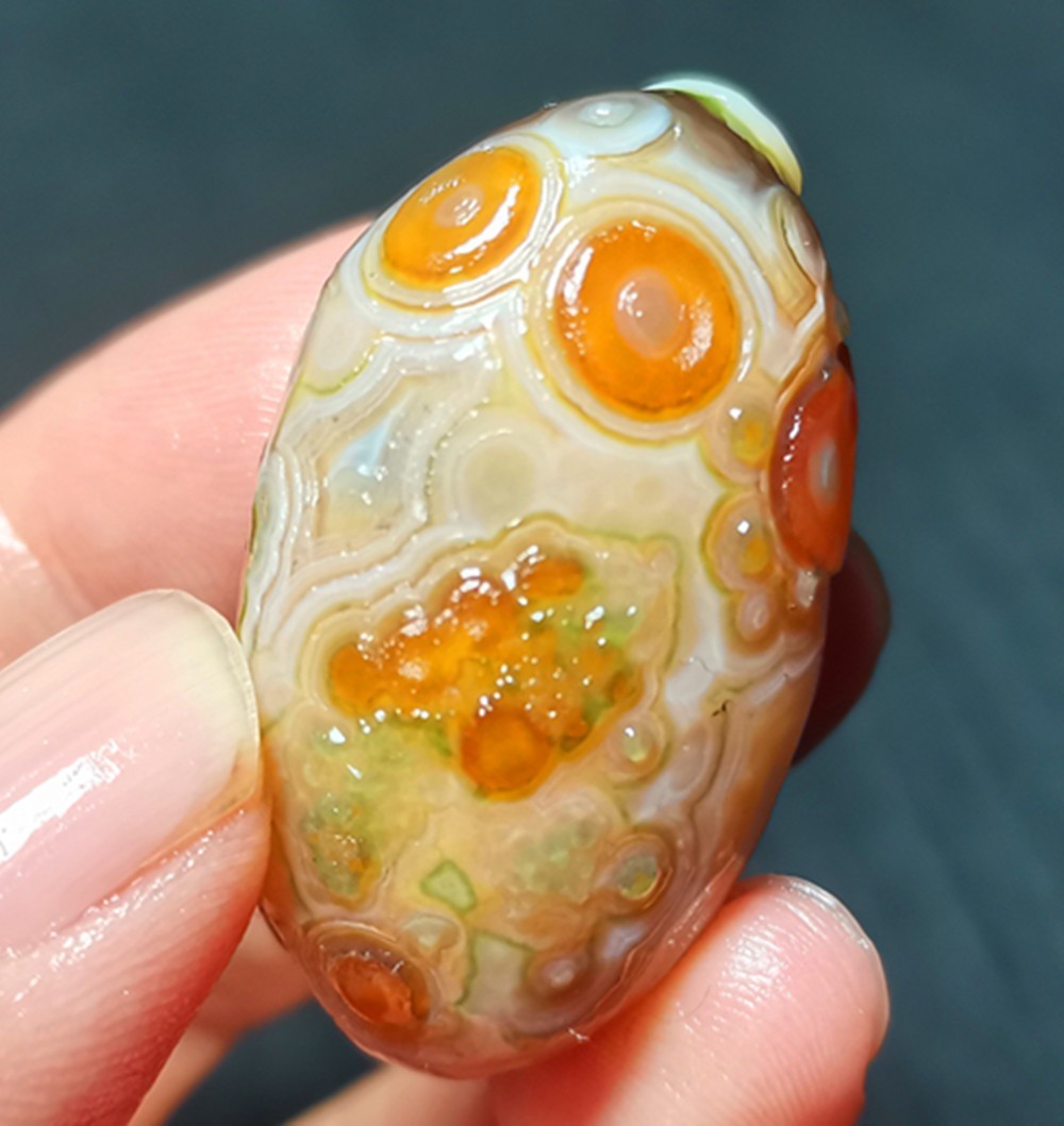 Rare 26.6G Natural Beautiful Gobi Agate Eye Agate Crystal Madagascar A243