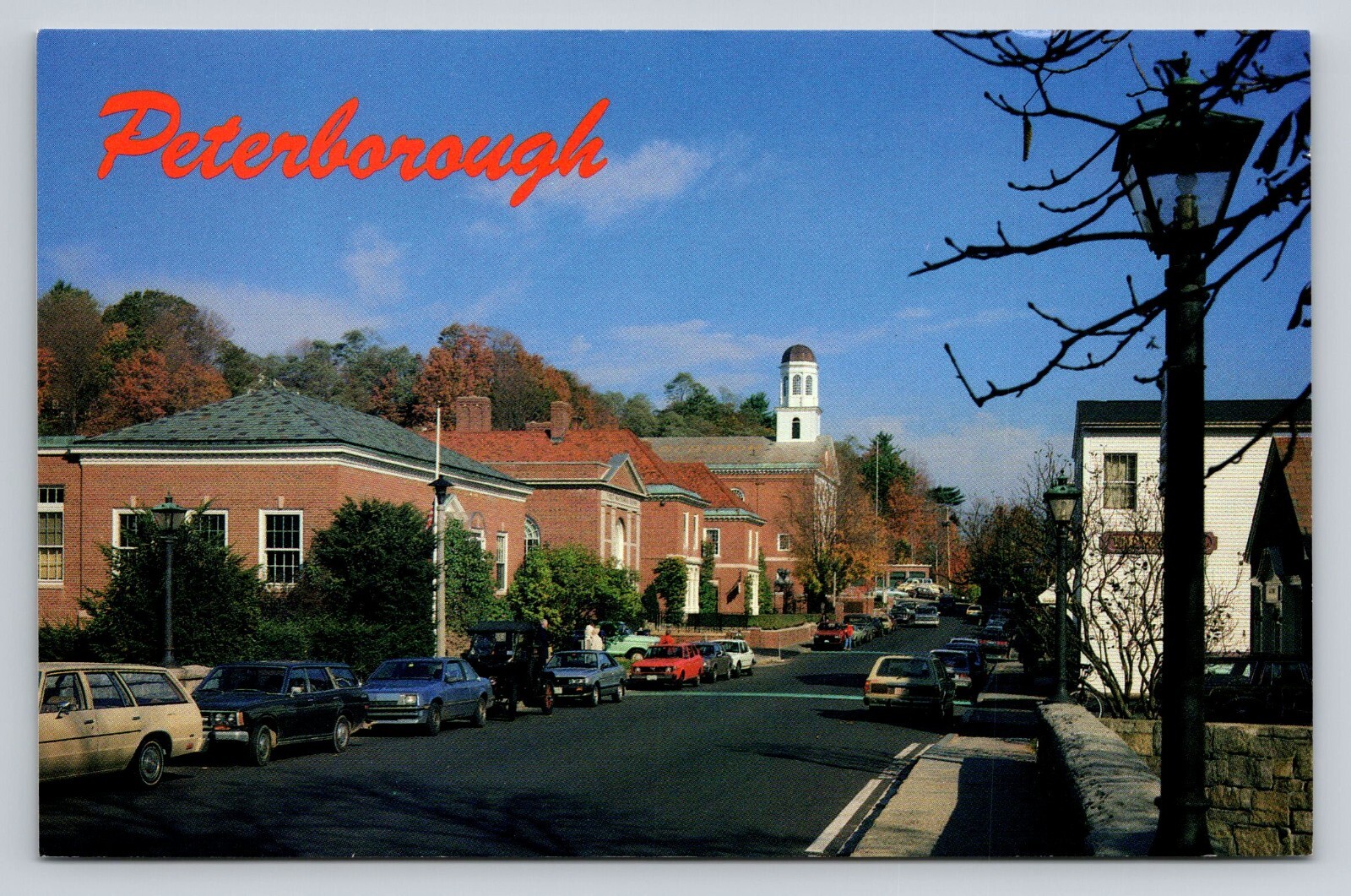 Peterborough NH Street View Vintage Postcard Unused