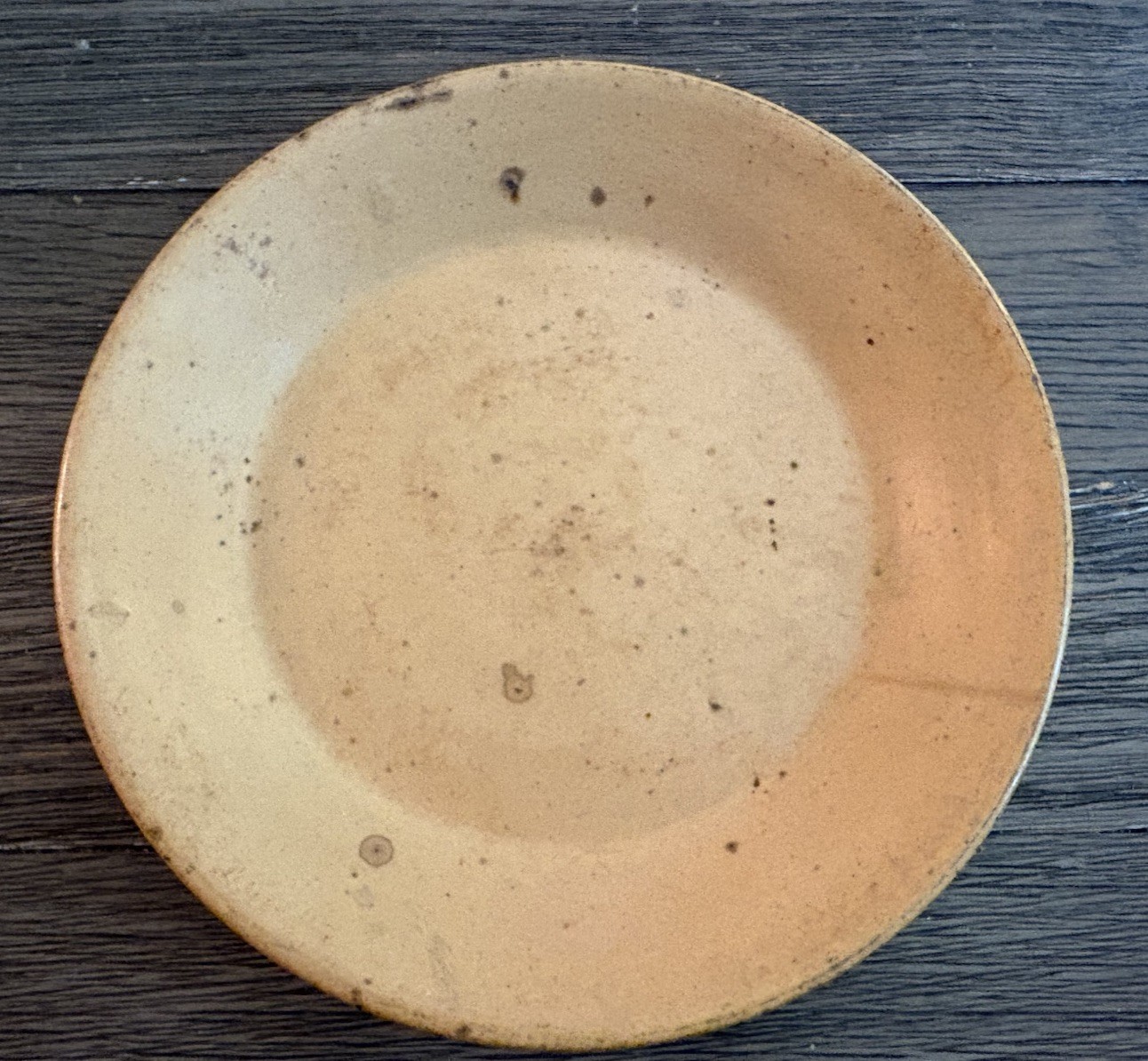 Antique Yellow Ware Pie Plate 9.5