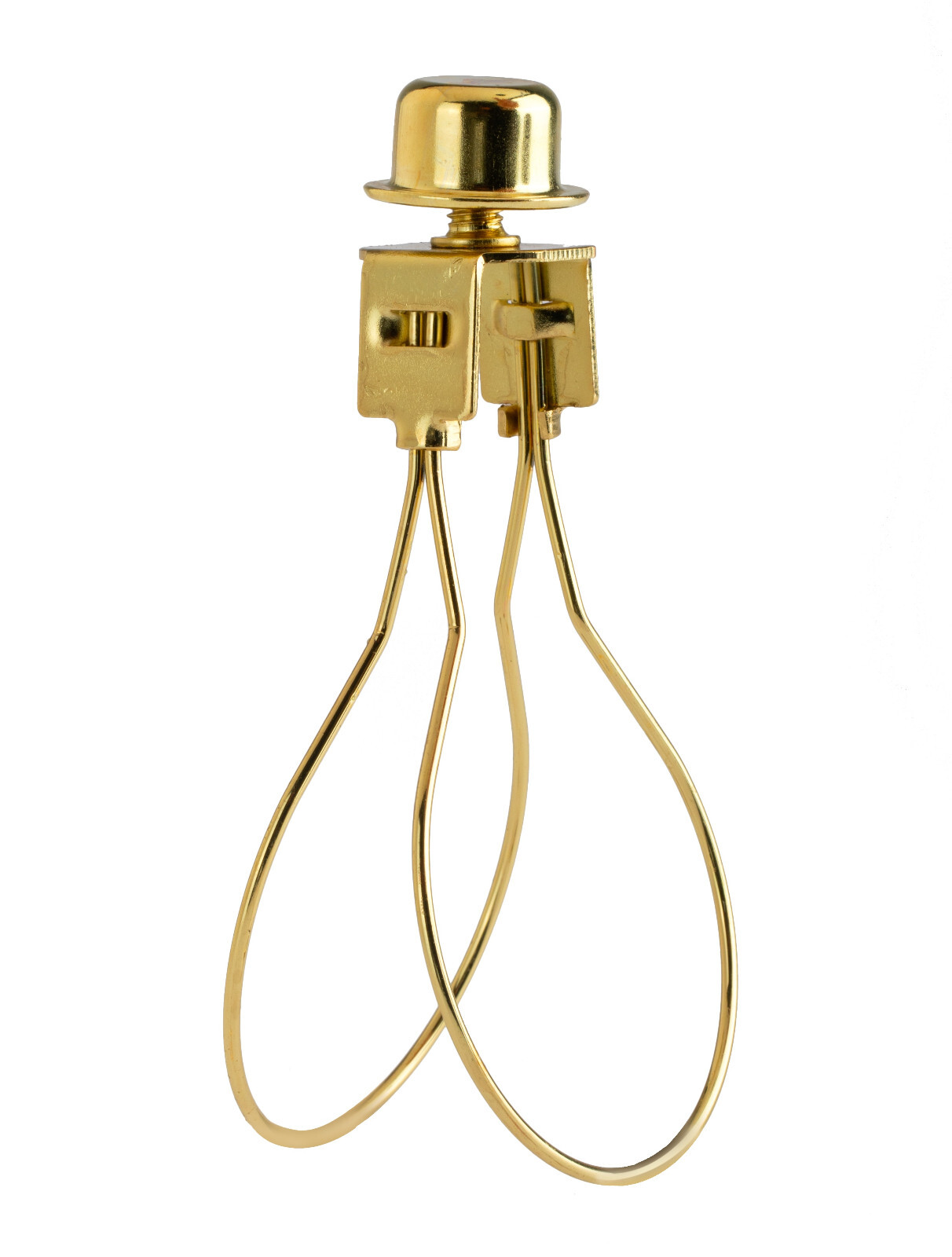 Lamp Shade Light Bulb Clip Adapter Clip on with Shade Attaching Finial Top, Gold