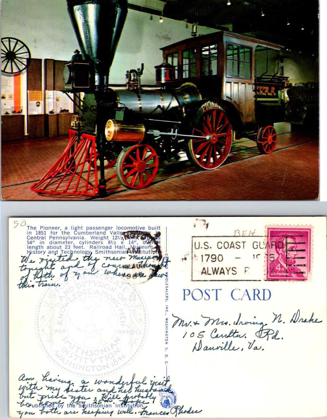 Pioneer Passenger Train built 1851 for Cumberland Valley Railroad Pennsylvania