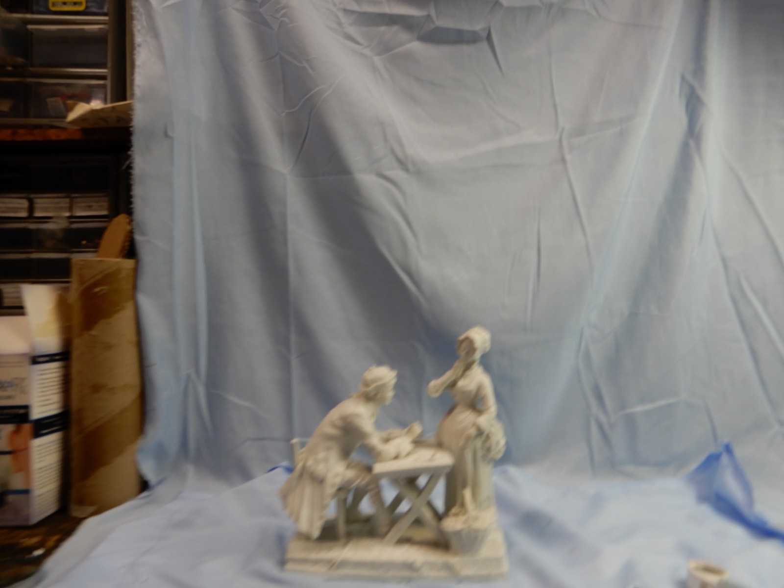 Helena Wolfsohn Volkstedt porcelain figurines man and women at desk