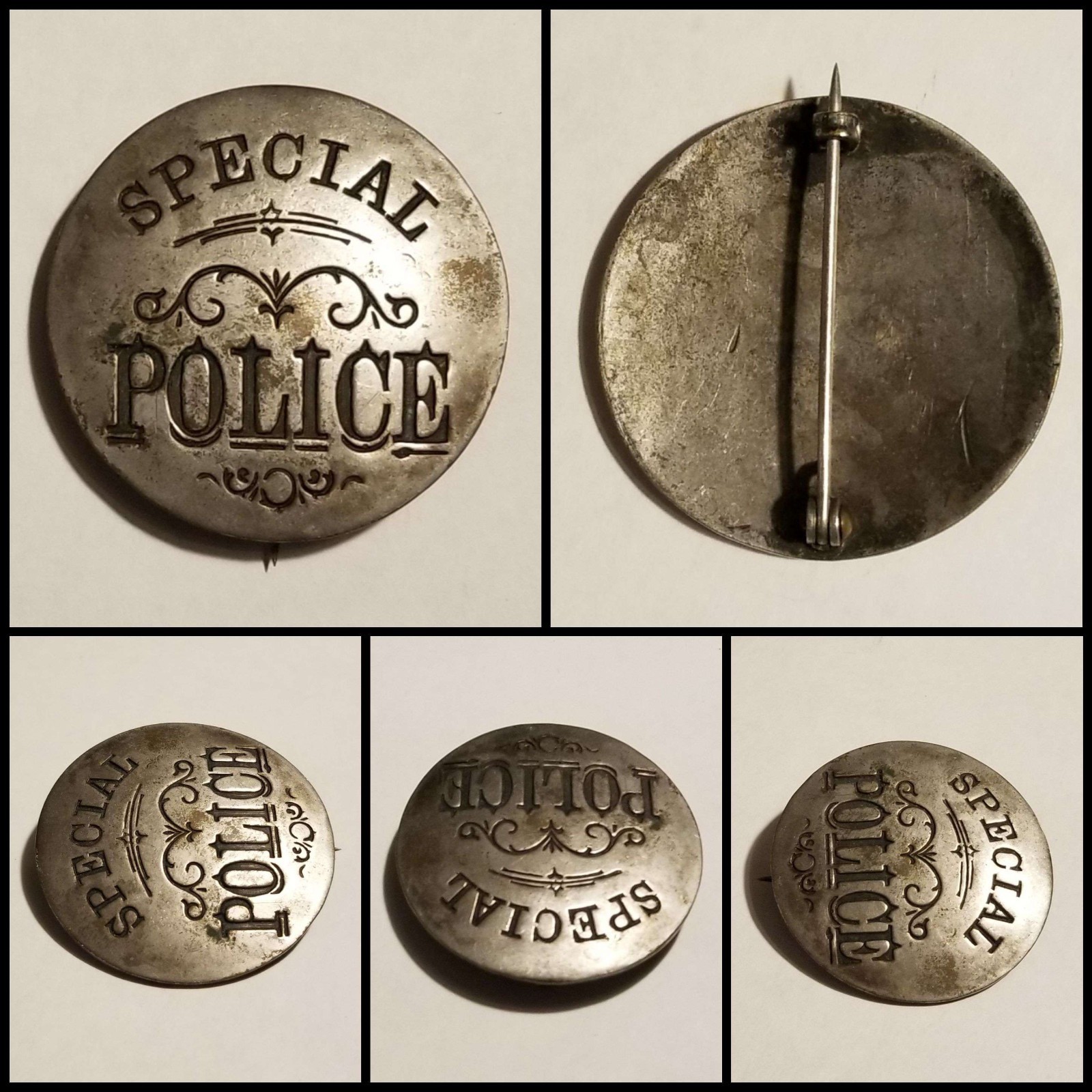 Obsolete Antique Genuine Special Police Badge.