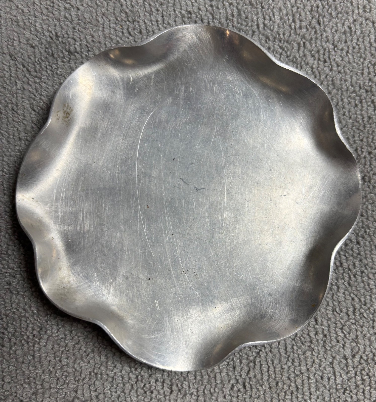 Vintage B.W. Buenilum Hand Wrought Aluminum Small Dish/Coaster 4