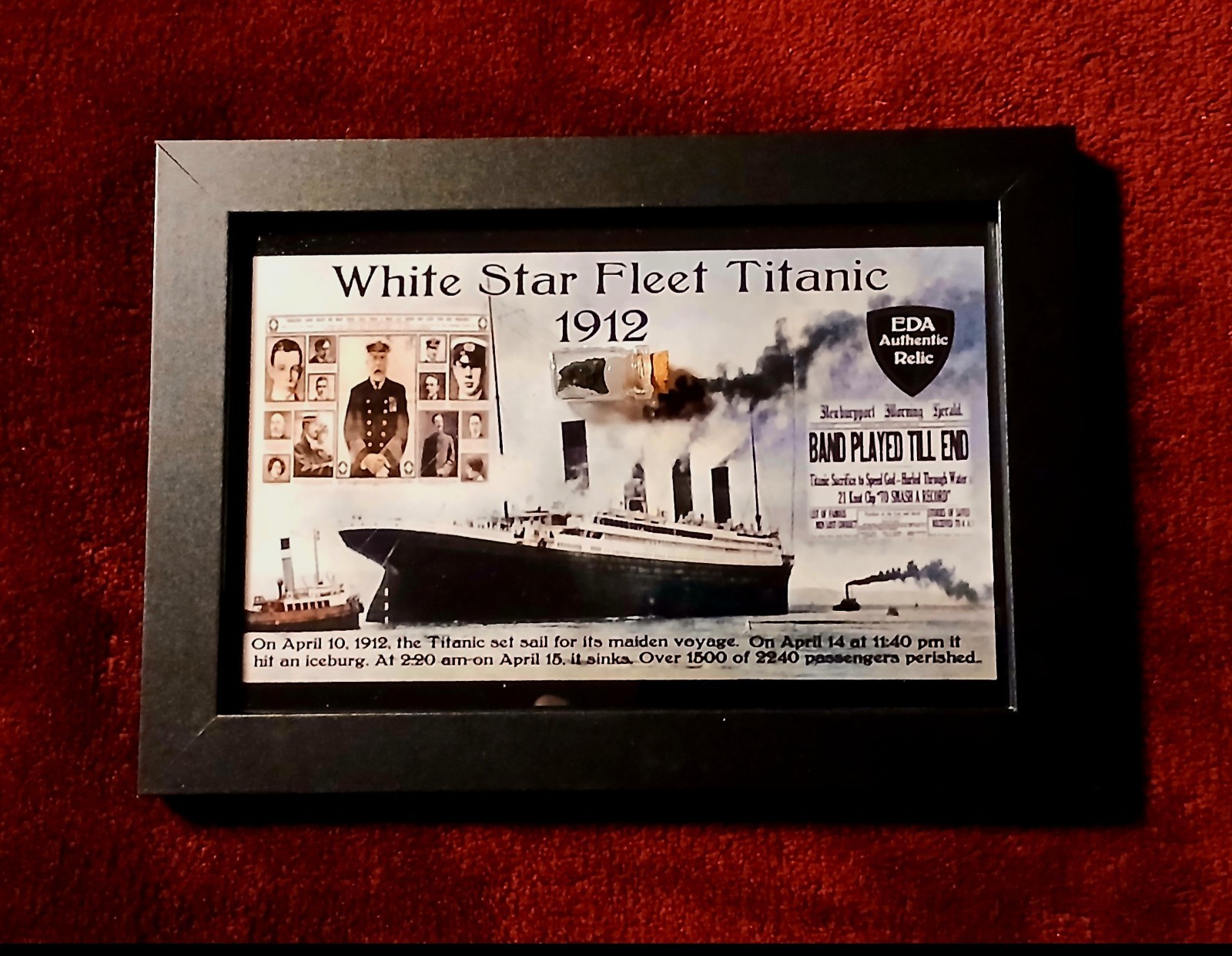 Authentic TITANIC Relic Artifact Coal Sample w/COA Haunted Item