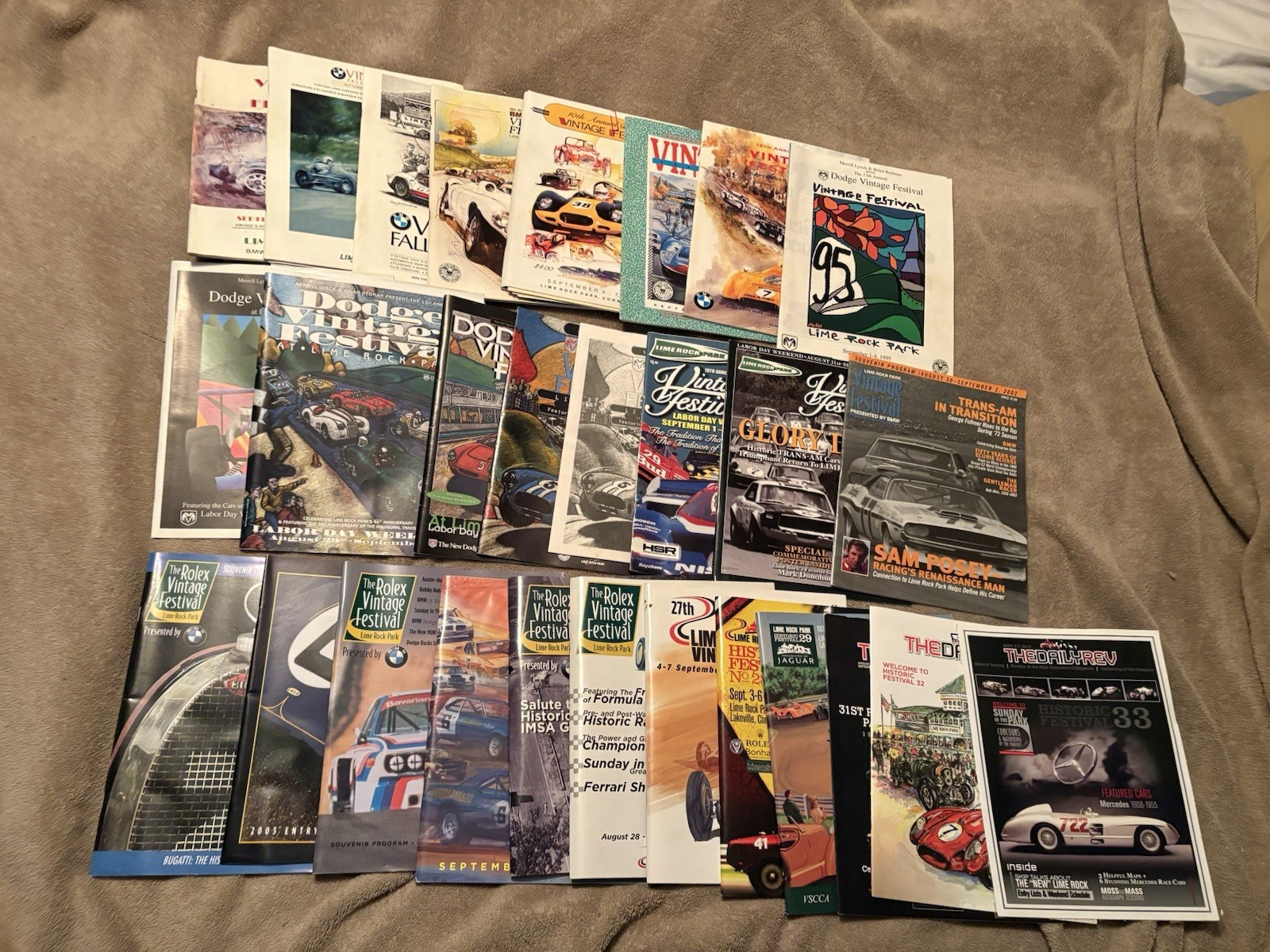28 LIME ROCK PARK CT VINTAGE FALL FESTIVAL PROGRAM LOT MORE 1986 UP ALL PICTURED