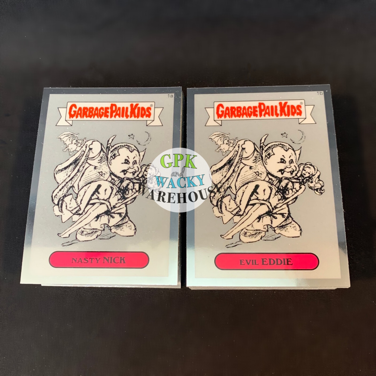 2013 GARBAGE PAIL KIDS CHROME 1 COMPLETE PENCIL CARD SET 82 CARDS JOHN POUND