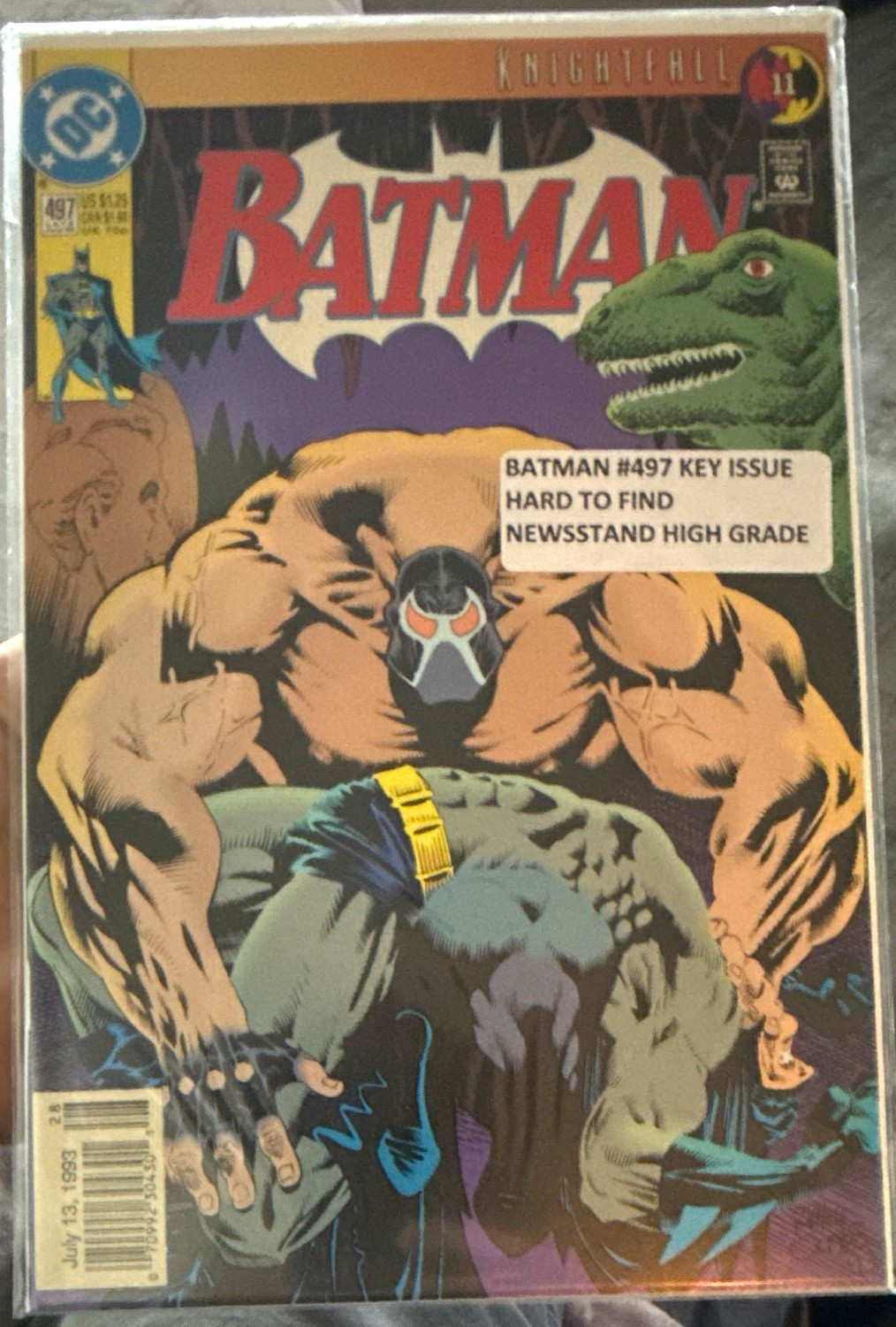 DC Comics Batman #497 (1993) Newsstand Variant Moench Jim Aparo Batman Bane