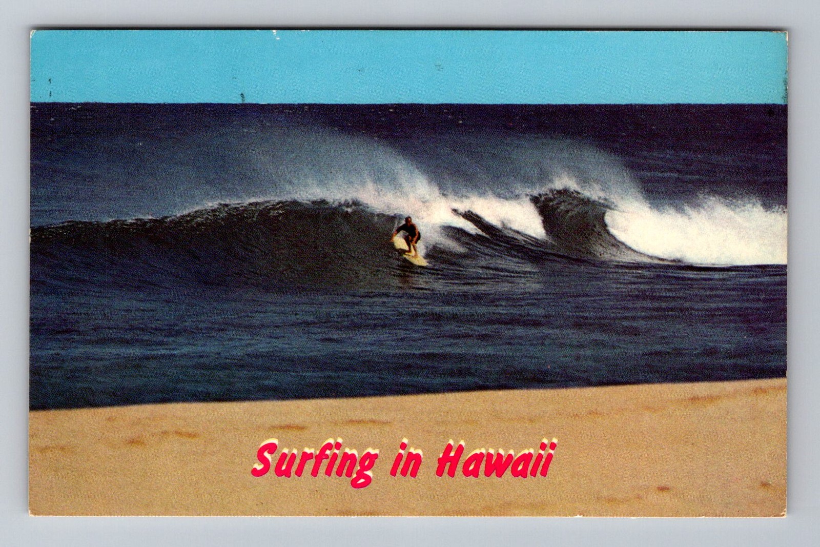 Honolulu HI-Hawaii, Surfing in Hawaii, Vintage Postcard
