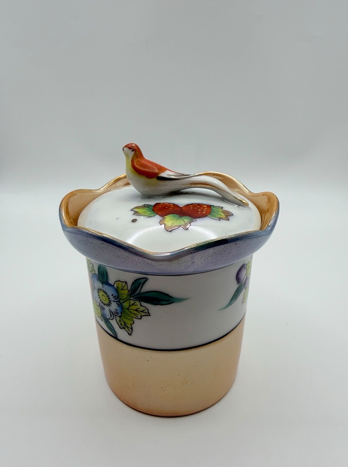 Noritake Japanese porcelain jar, lusterware vintage jar