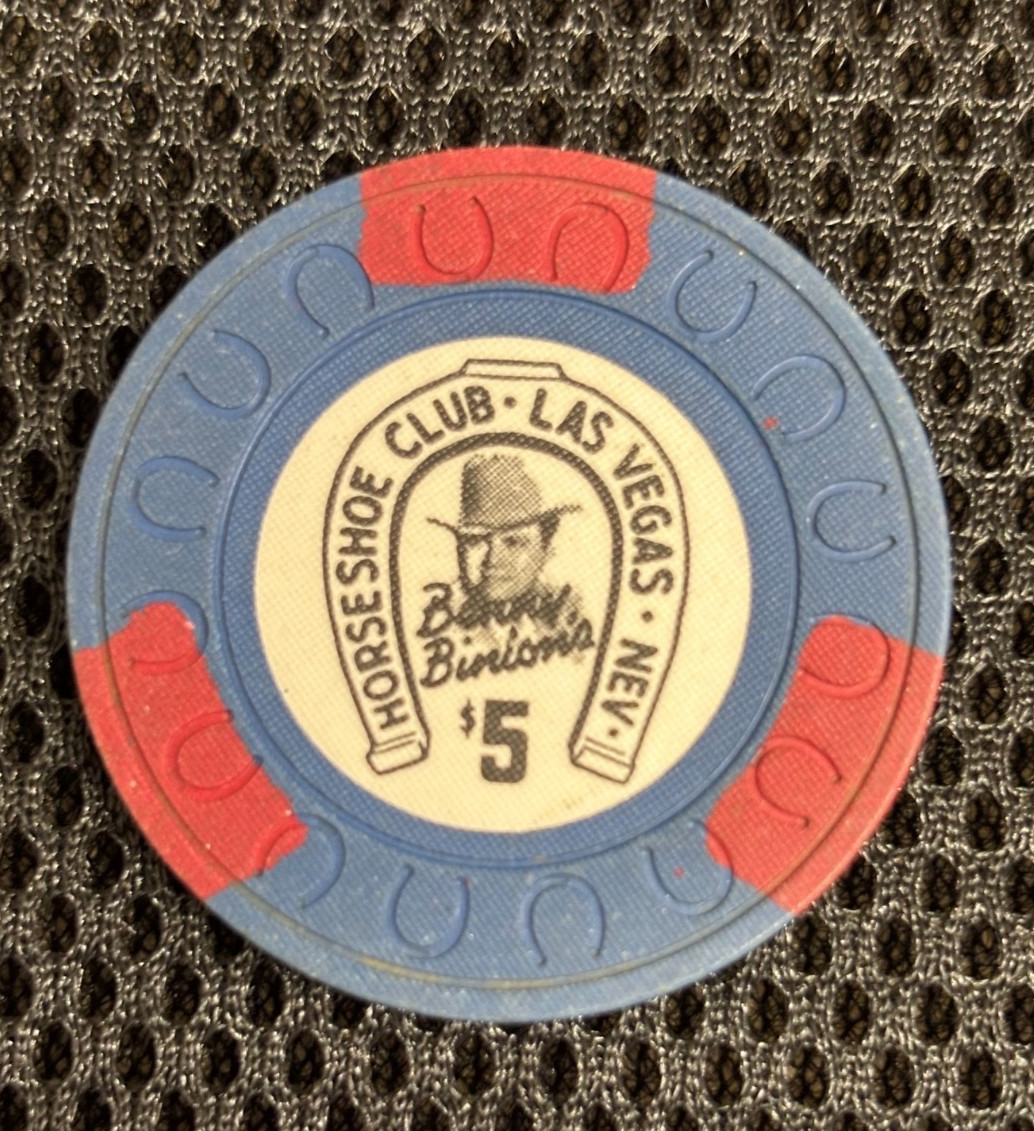 Vintage Horseshoe Club Casino Las Vegas Benny Binions $5 Chip 1984