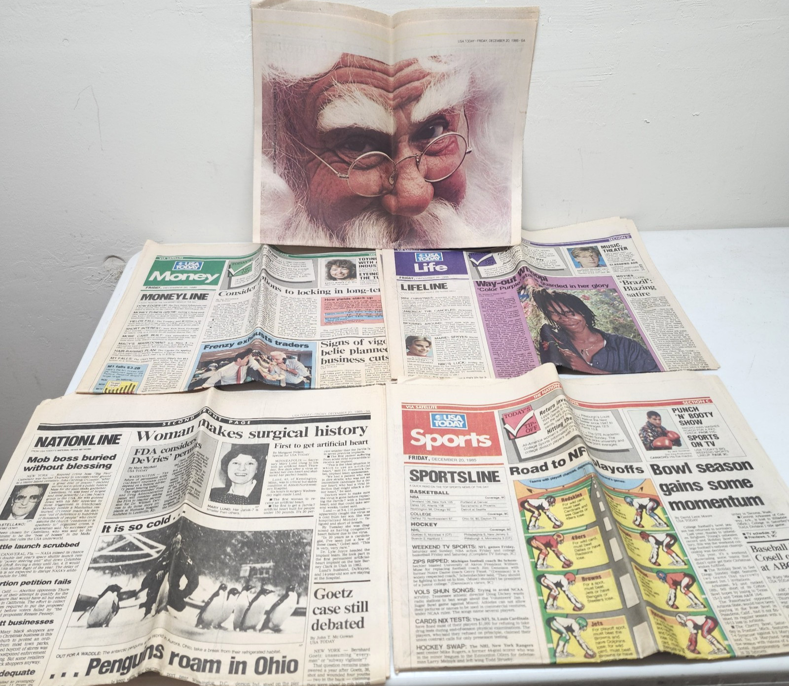 1985 Dec 20 USA Today Newspaper Pages Whoopi Castellano Crown Royal