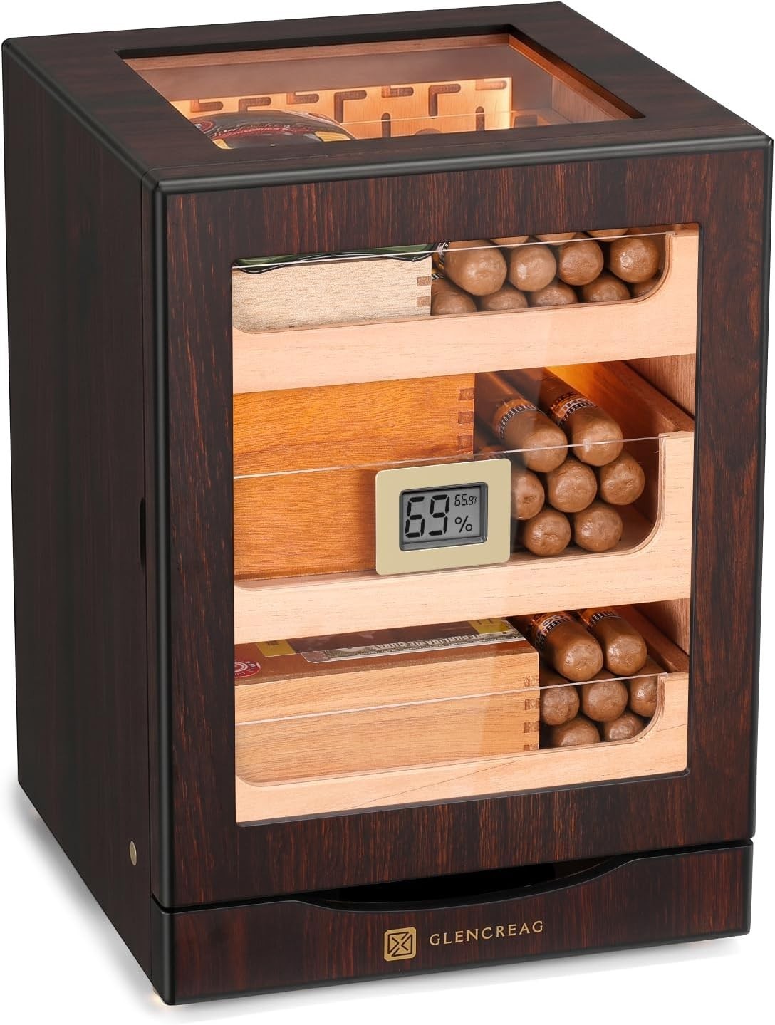 GLENCREAG 150-Cigar Humidor Cabinet Spanish Cedar LED Display - NIB GLENCREAG 150-Cigar Humidor Cabinet Spanish Cedar LED Display - NIB