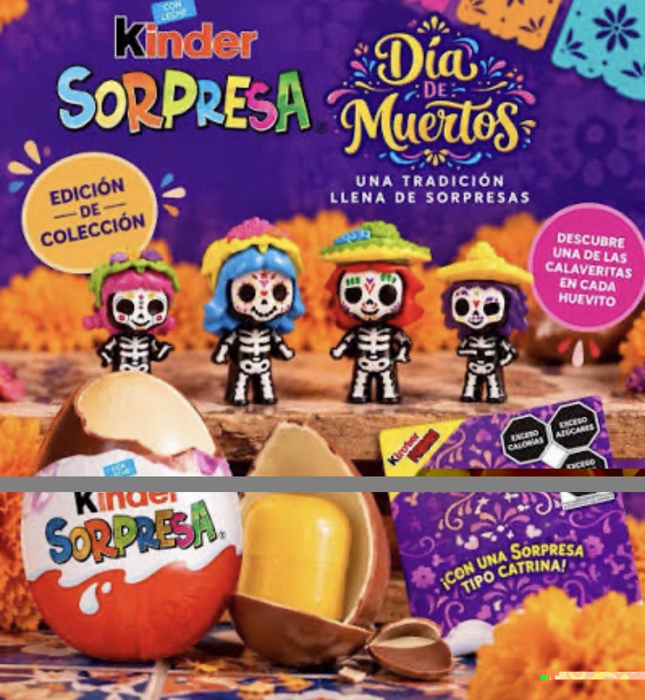 Kinder Surprise Día de Muertos Catrinas 2026 – Complete 4-Piece Mexican Set