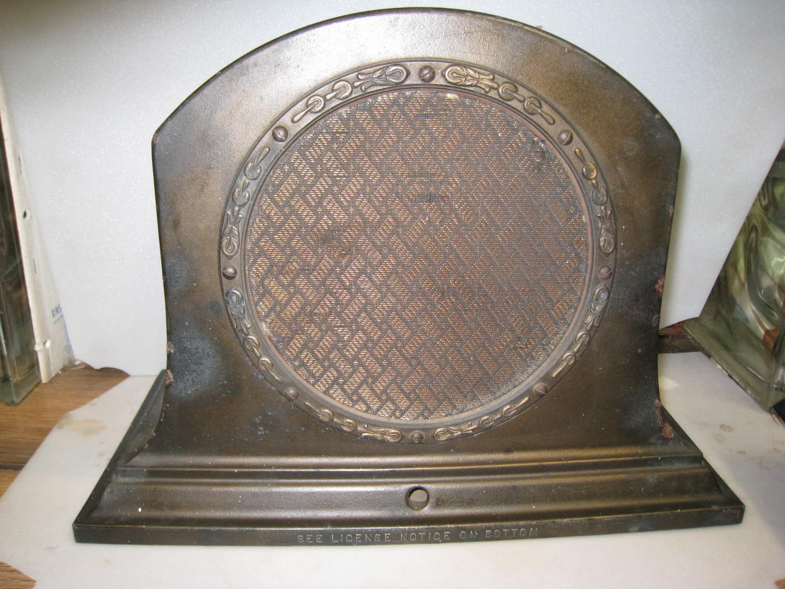 Antique 1927 RCA Model 100 A Art Deco Metal Case Tube Radio Speaker