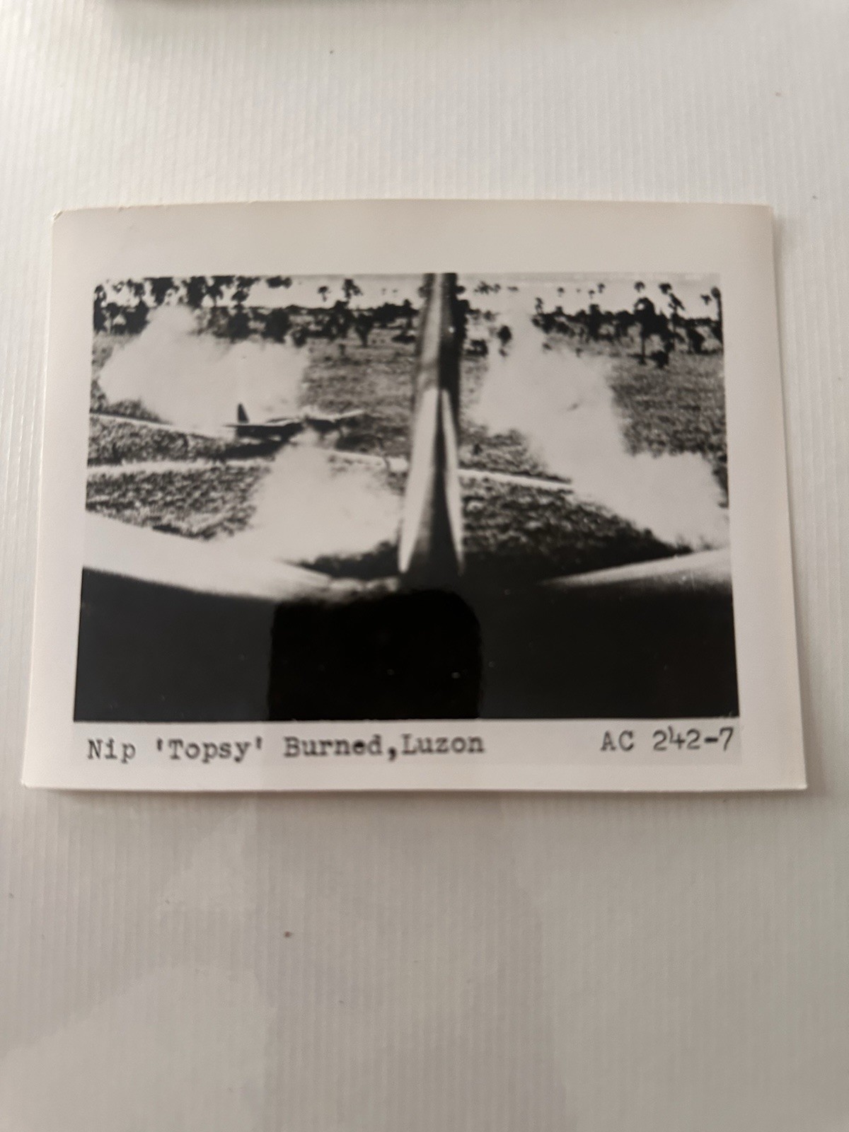 Nip Tipsy Burned , Luzon “ Photo Plane Rare “AC-242-7 / 4x5