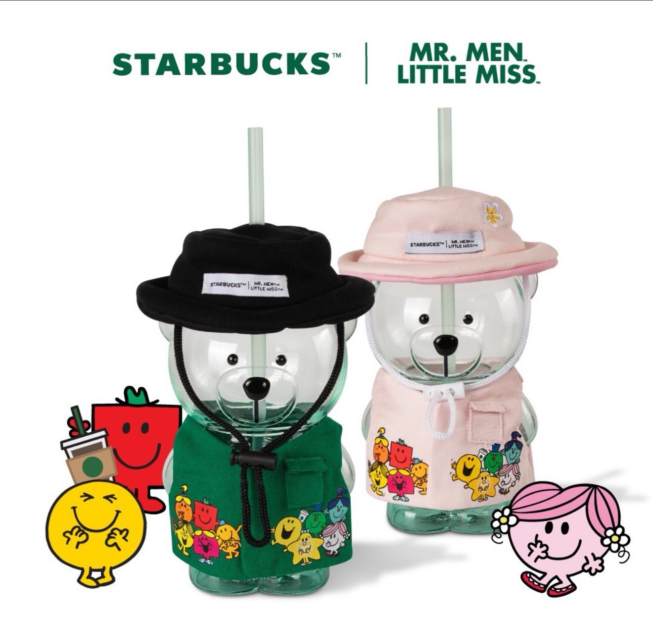 Starbucks x Mr. Men Little Miss Bearista Cold Cup Malaysia Exclusive US SELLER