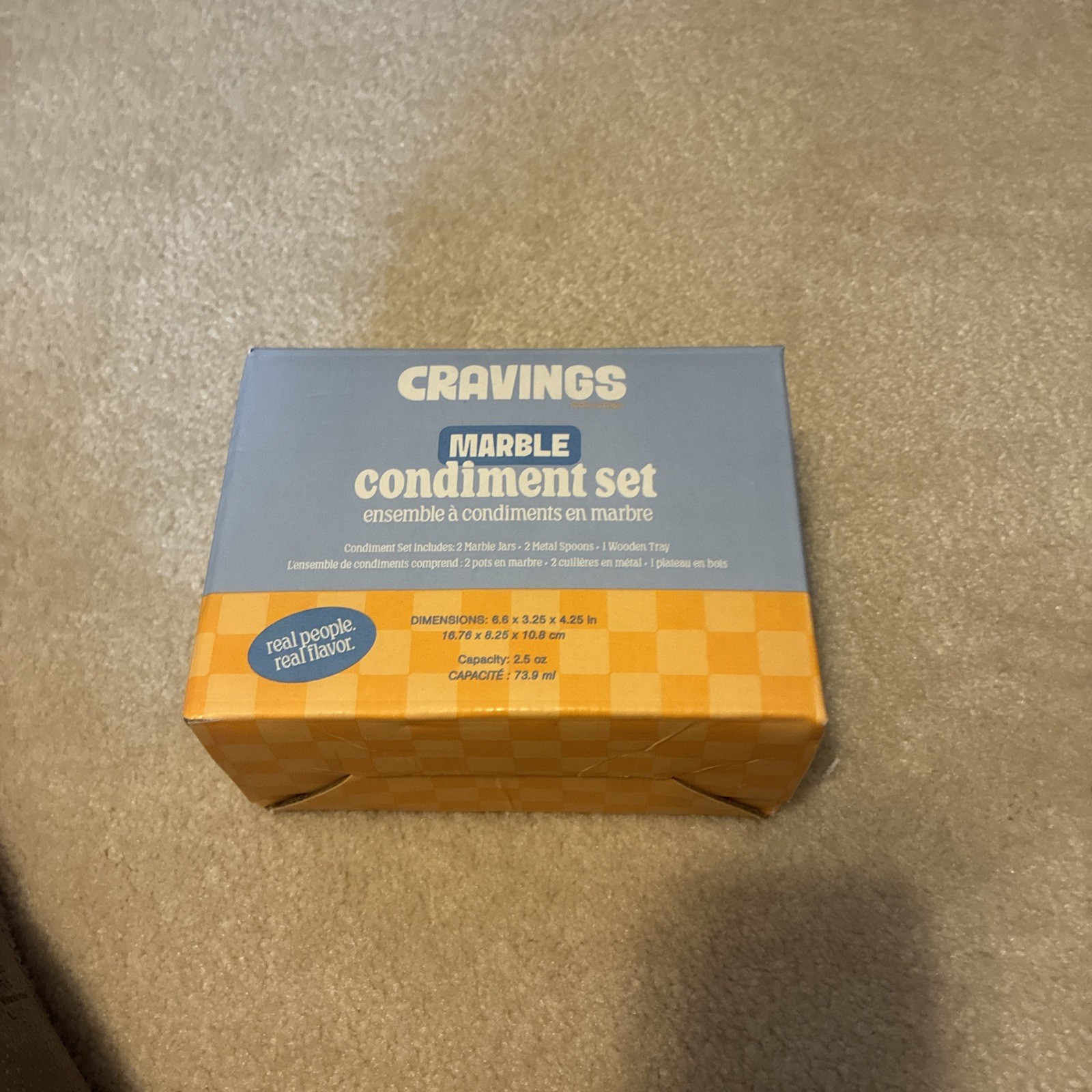 Cravings by Chrissy Teigen Marble Condiment Set New In Box Cravings by Chrissy Teigen Marble Condiment Set New In Box