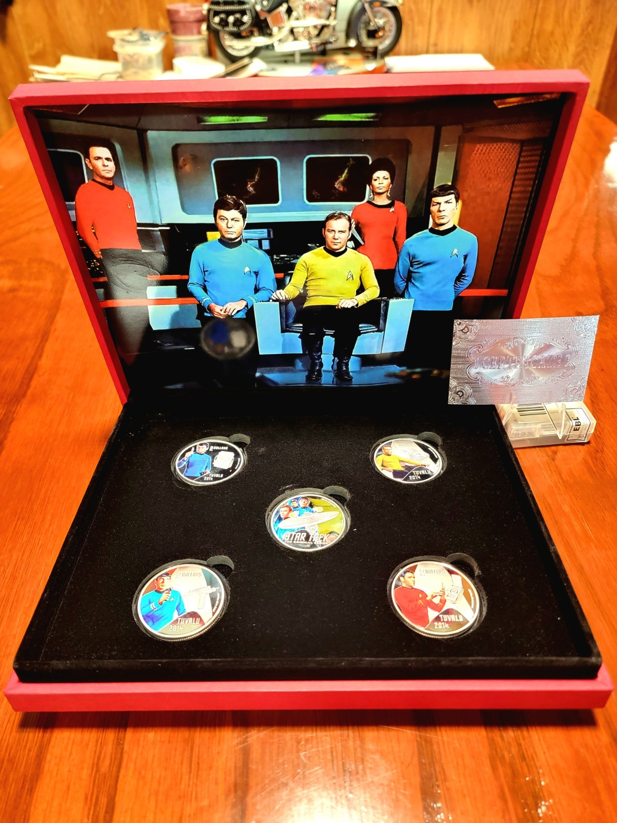 2014-.999 Fine Silver Plated- Star Trek Original Series Collector Set-With Cert.