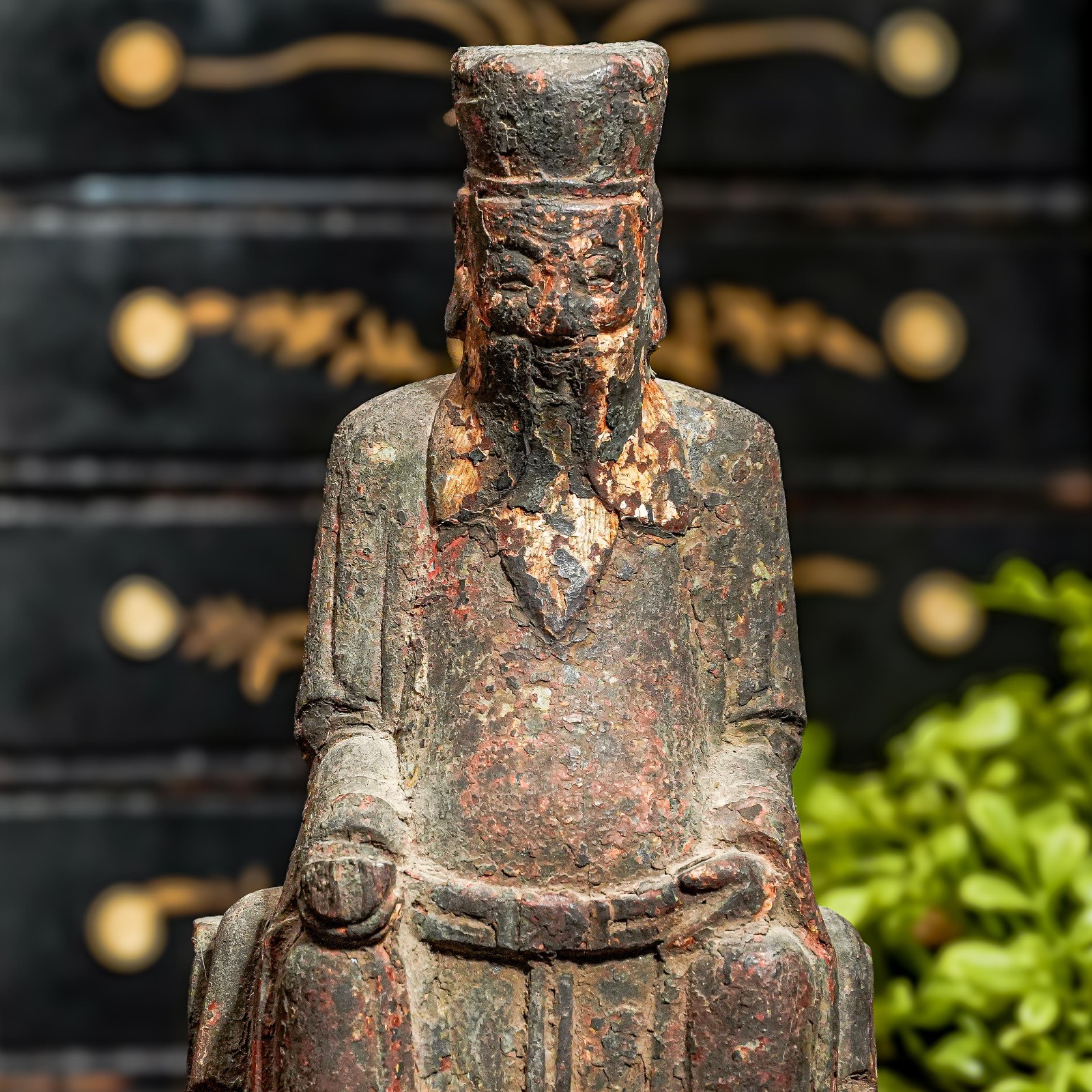 Interesting Carved Wood Asian Scholar Antique Figure Art Statue Sculpture
