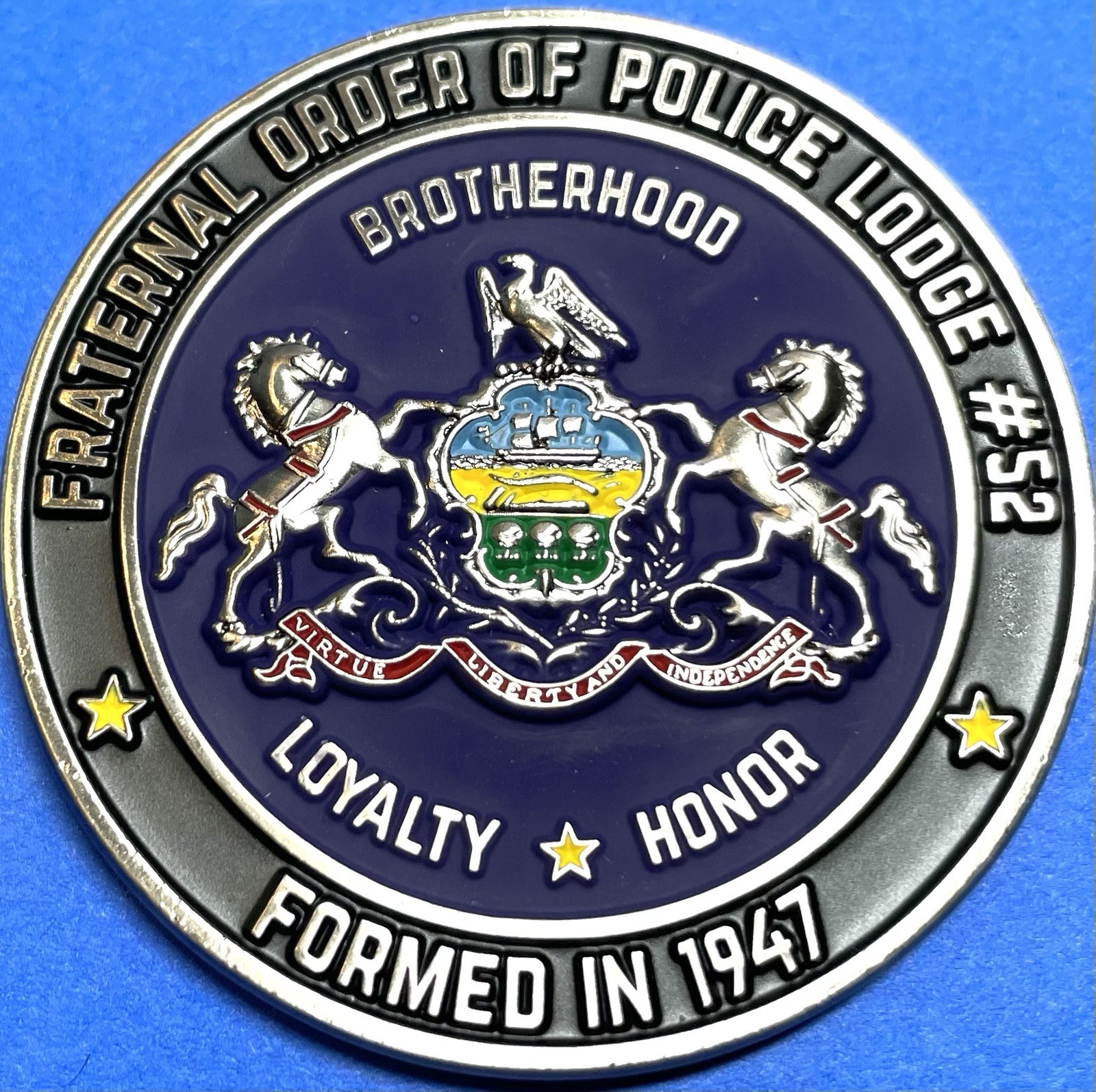 Susquehanna Valley FOP Lodge #52 Challenge Coin Pennsylvania