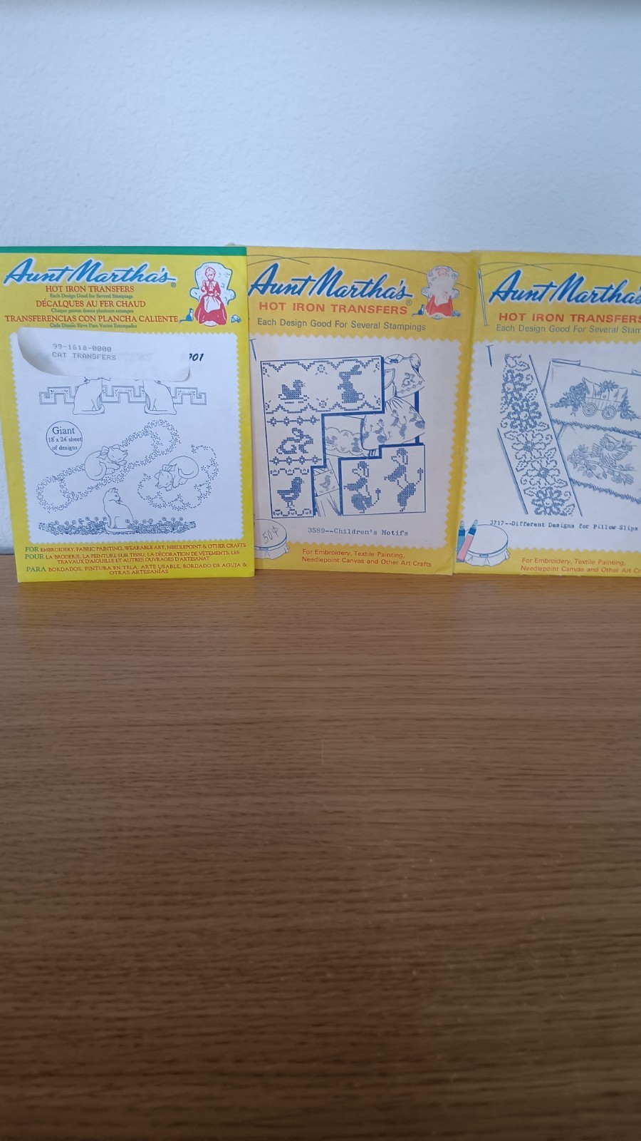 Aunt Martha's Hot Iron Transfers Lot Of 3 New Uncut Various Animals