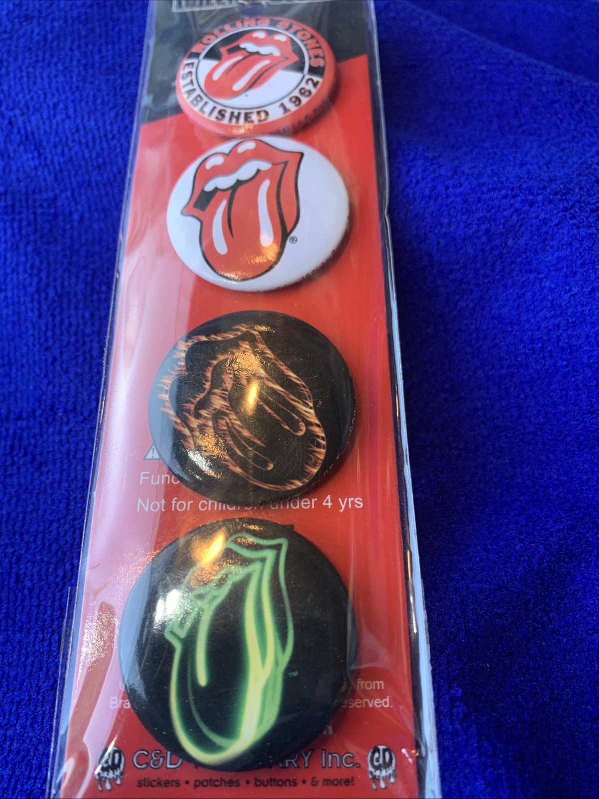 2011 Rolling Stones Button Pin Set Of 4 New