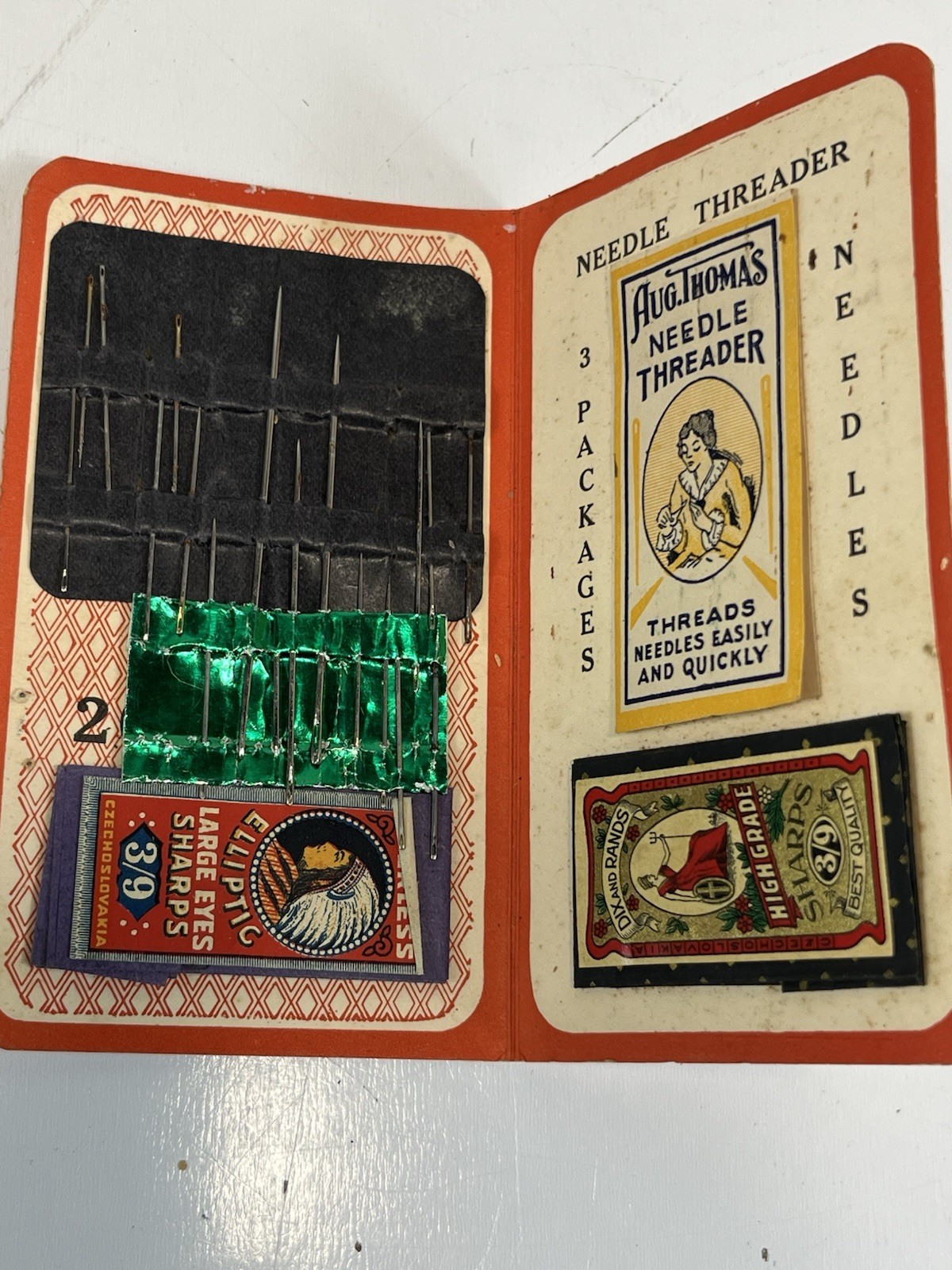 Travel Sewing Kit Vintage Luzianne Coffee & Tea Advertising Sewing Repairs