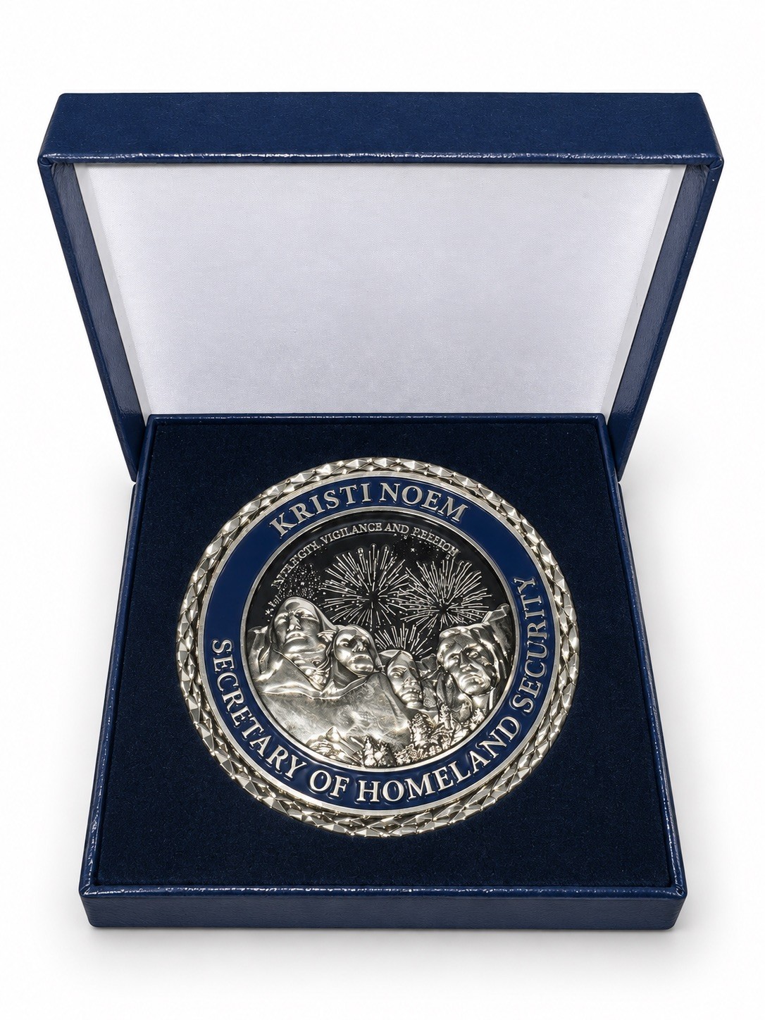 Trump Administration Kristi Noem Challenge Coin w/ Display Box