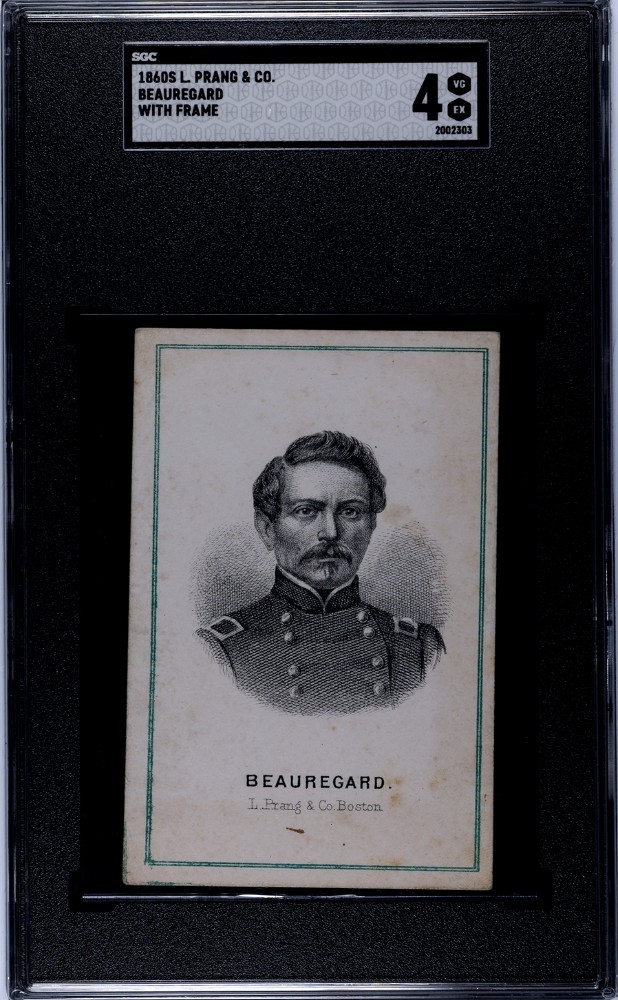 1860s L. Prang & Co General Beauregard SGC 4 Confederate Civil War Hero Manassas