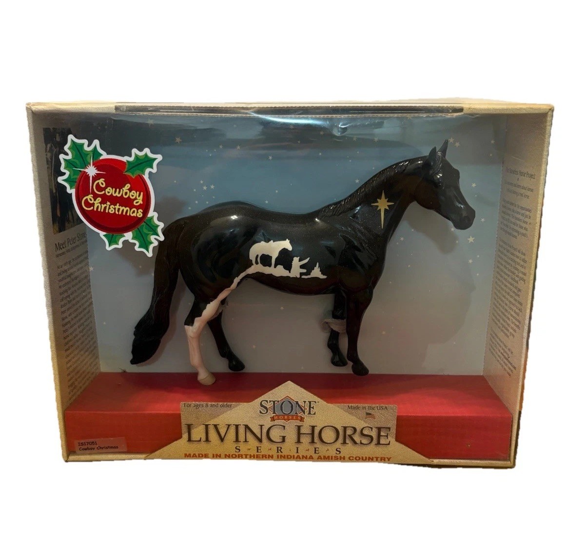 Stone Horses Living Horse Cowboy Christmas IS17051 2002 Model New Open Box