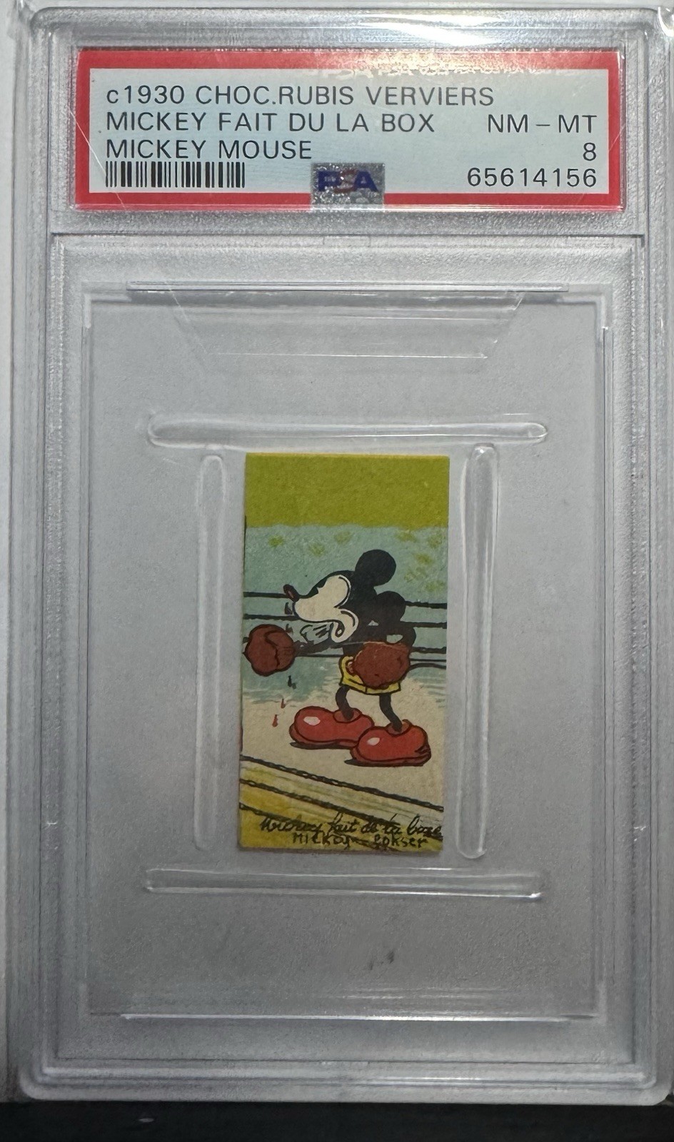 1930s MICKEY MOUSE Chocolaterie Rubis Verviers - MICKEY FAIT DU LA BOX PSA 8