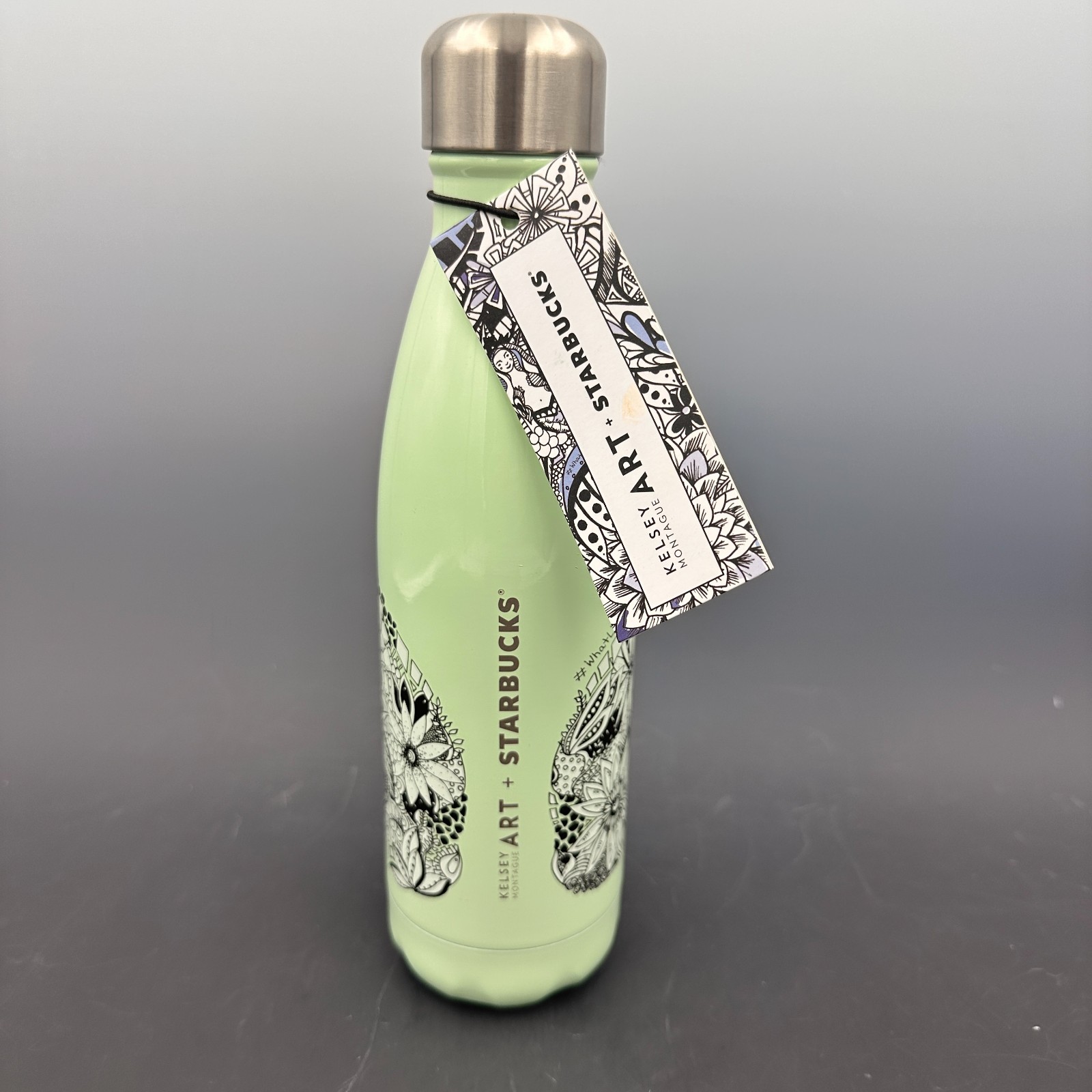 NWT Starbucks x S\'well Water Bottle Kelsey Montague Green Wing 17oz