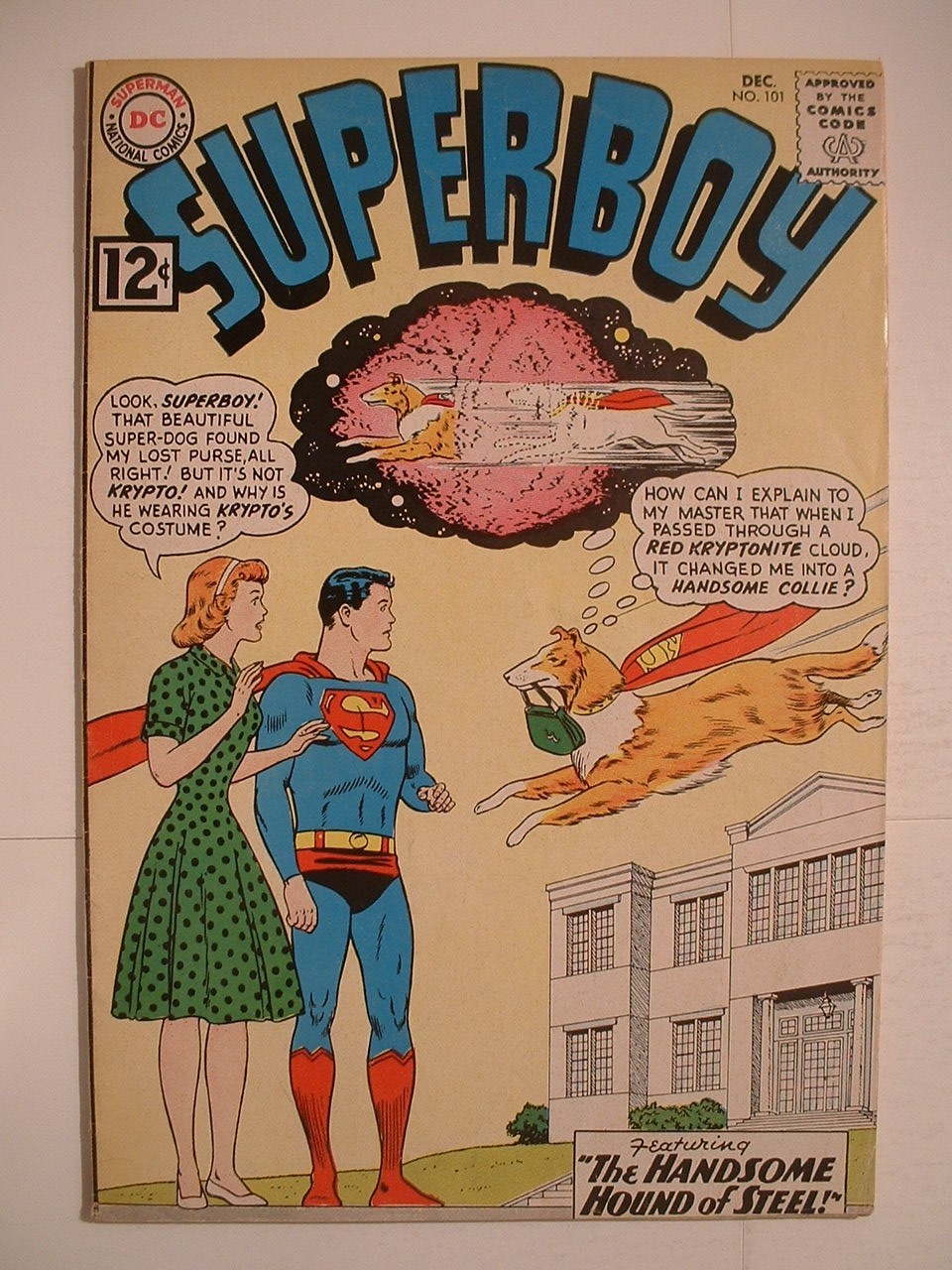 Superboy #101- DC 1962 – Hey Krypto is CUTE  No Dog Shaming