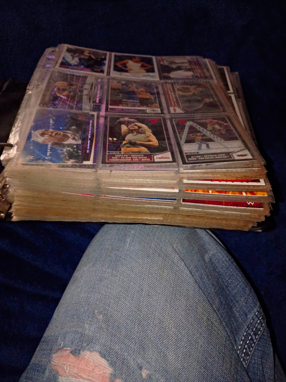 Topps WWE Trading Card Lot Binder Pages Hulk Hogan Cena Andre Giant CM Punk