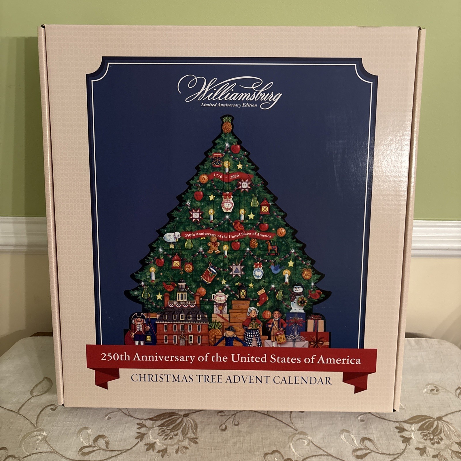 NEW Colonial Williamsburg 250th Anniversary Advent Calendar by Byers\' Choice