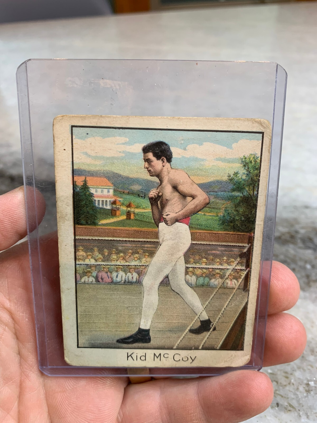 Rare Victorian Kid McCoy Early Boxing Tradin Card Rush County Indiana & New York