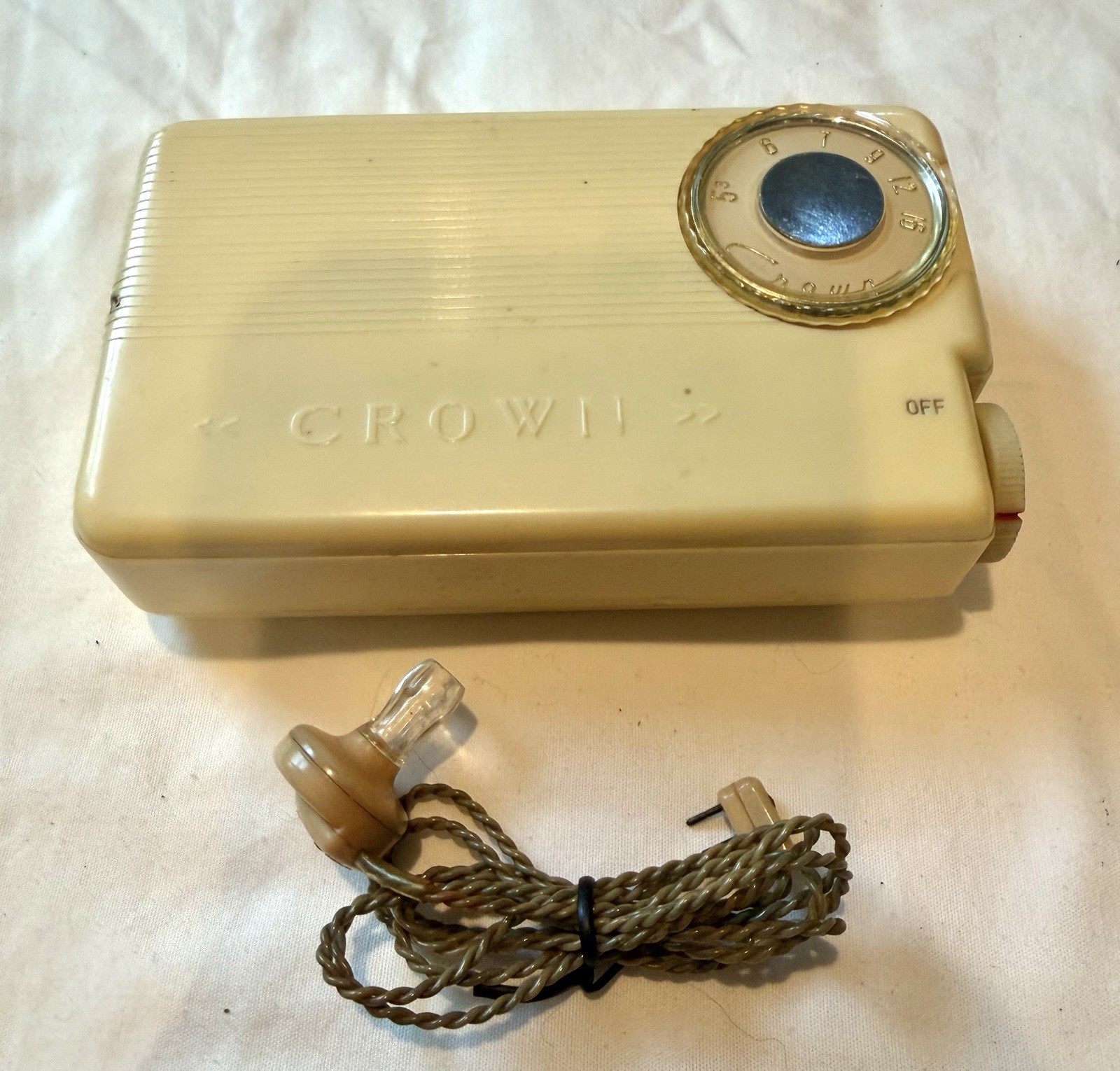 Very Rare Crown PR-350 (Pre-Transistor)Tube Subminiature Pocket Radio Mid 1950s