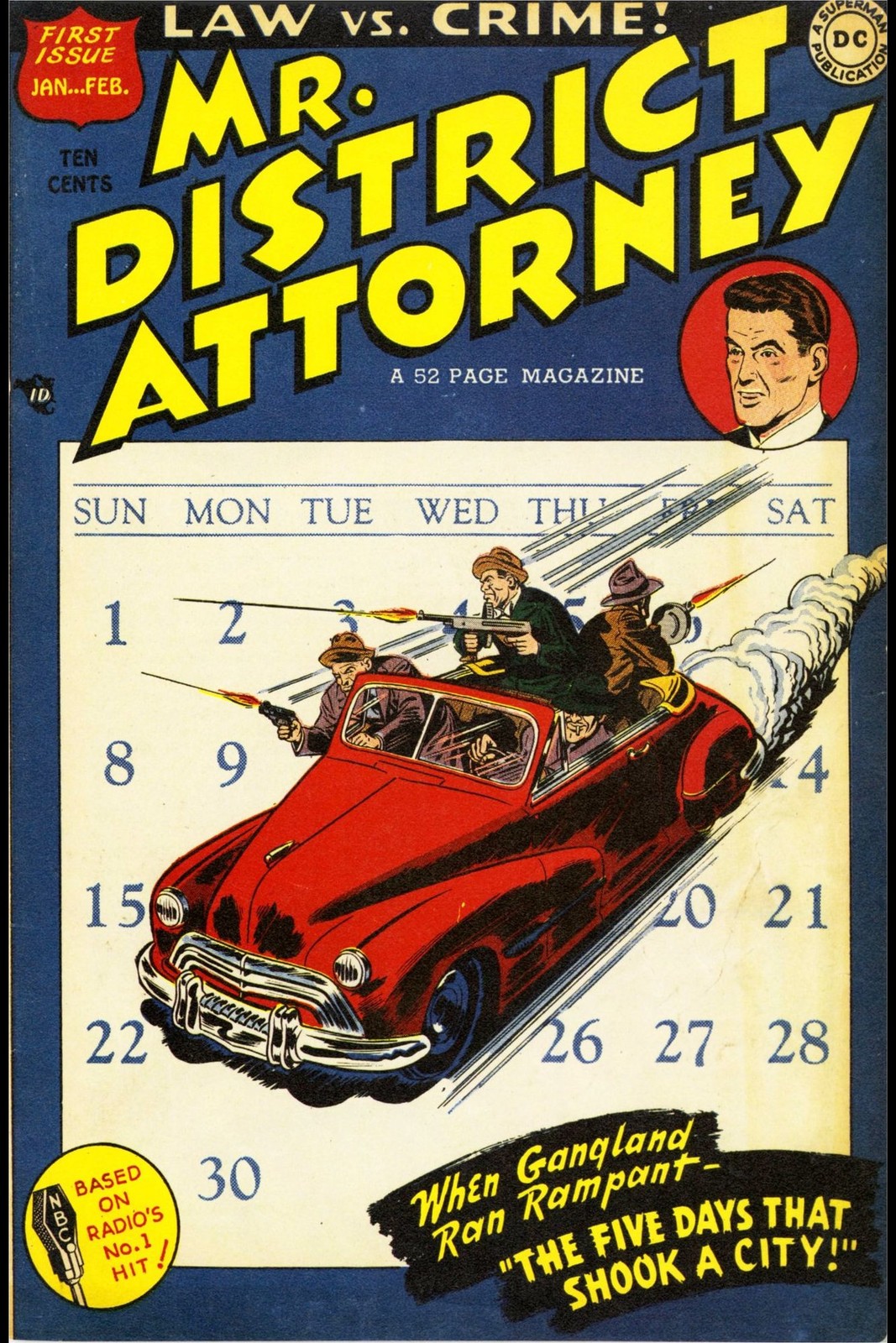 Mr. District Attorney Comic Poster (1950s) 📚 24x36” - Hi-Res💎 Print - 200 GSM