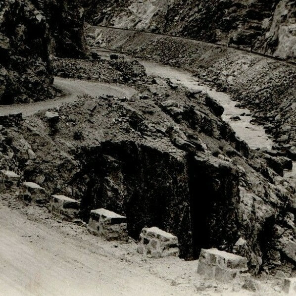 1943 Wind River Canyon Wyoming F. J. Hiscock RPPC Real Photo Post Card 