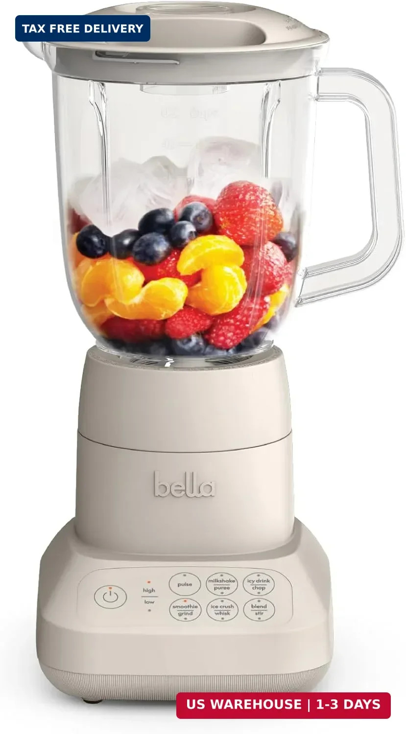 bella Fits-anywhere™ Flip & Store Blender, 48 oz, 520W, 10-speed, Oatmilk