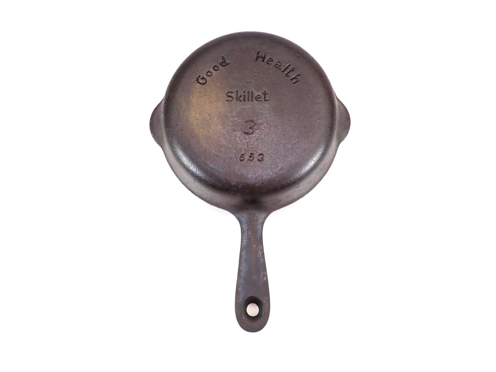 Vintage Good Health Griswold No. 3 Cast Iron Skillet 653 Restored Sits Flat