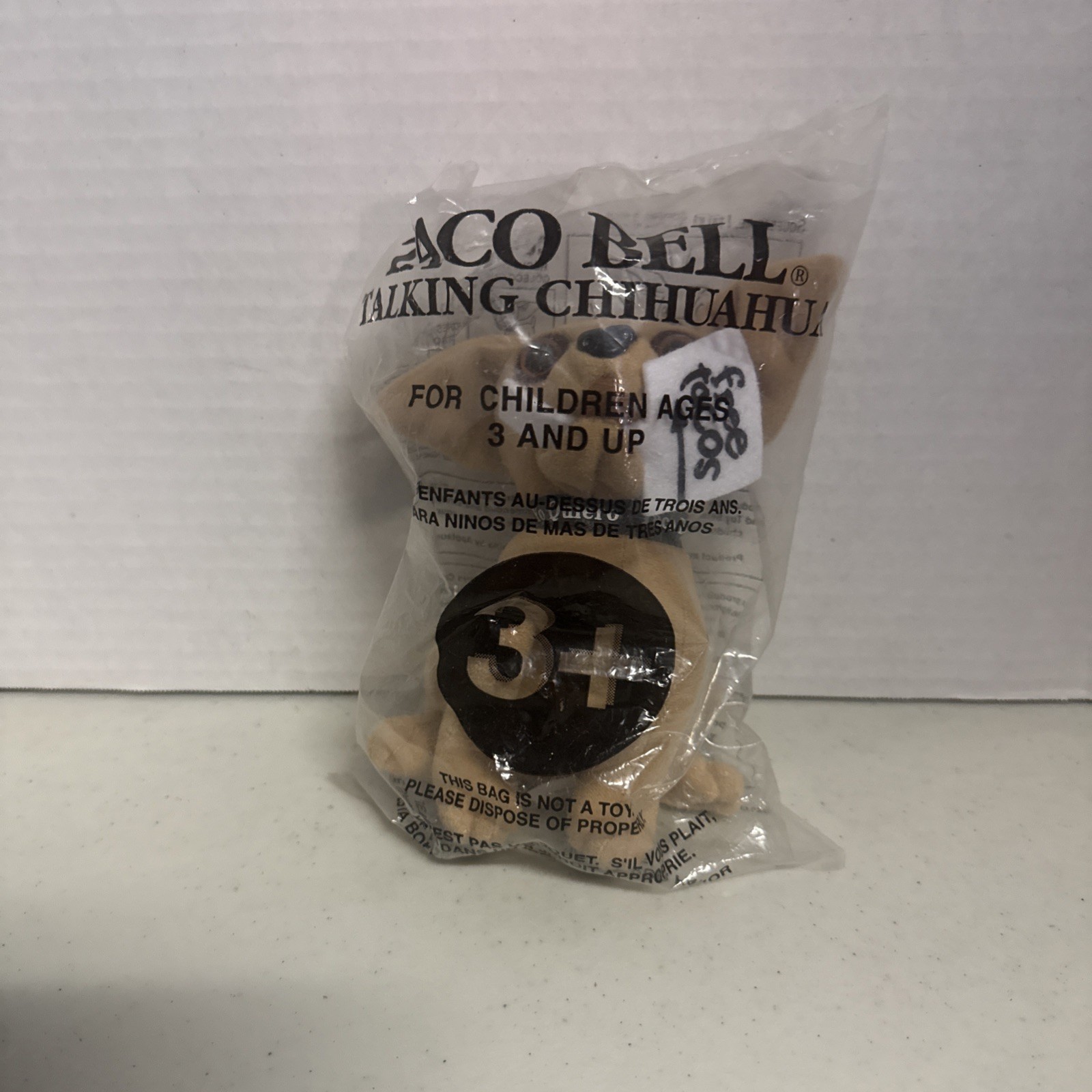 Vintage 1990\'s Taco Bell Talking Chihuahua Dog Plush Sealed Package Tested Works